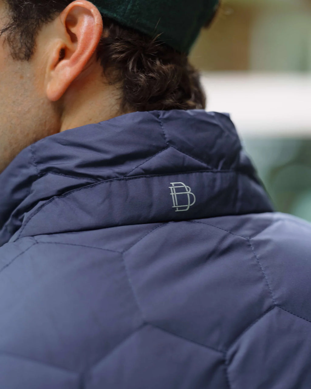 B. Draddy Cooper Merino Down Quilted Sweater Jacket  - Navy
