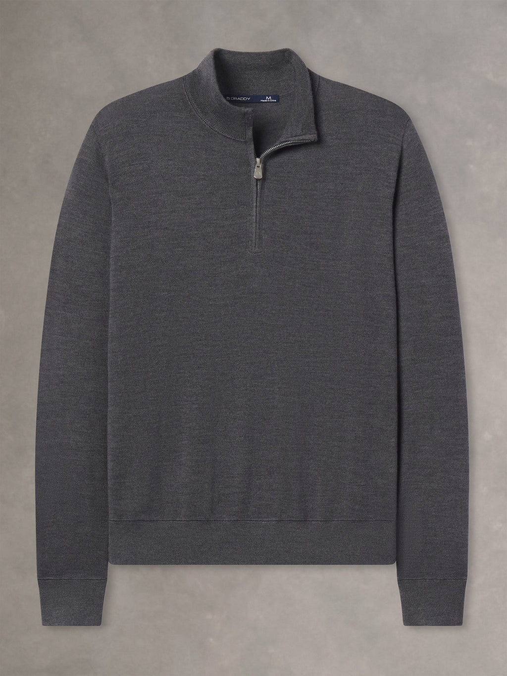 B. Draddy The Schoen Quarter Zip - Dark Charcoal Heather