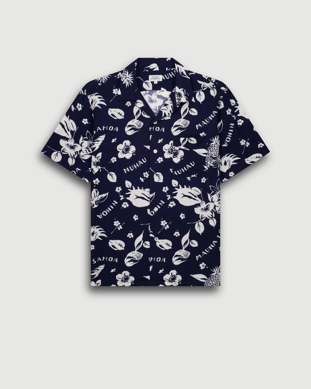 Hartford Palmito Men's Navy Blue Viscose Shirt - Navy