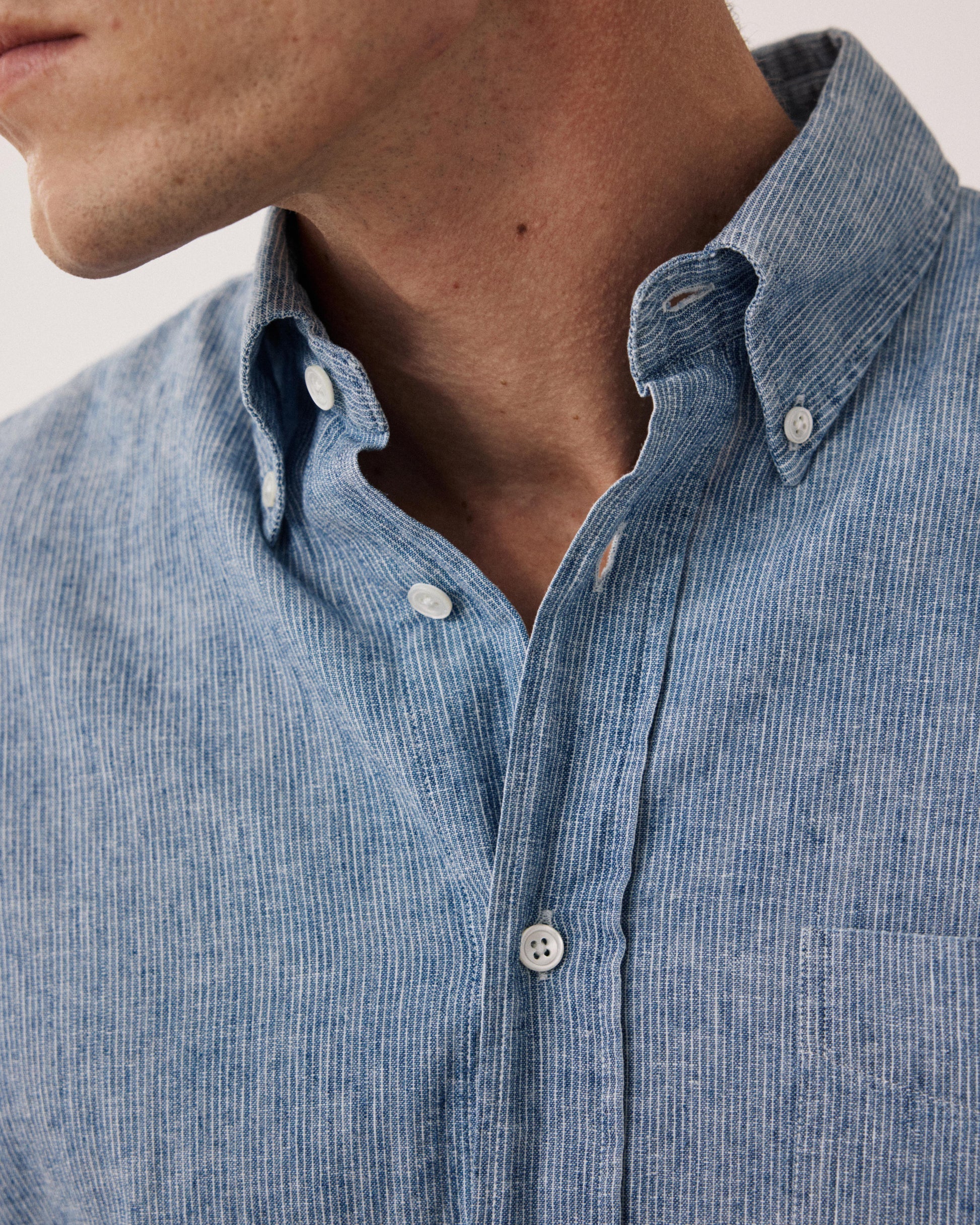 Hartford Pitt Shirt - Light Indigo