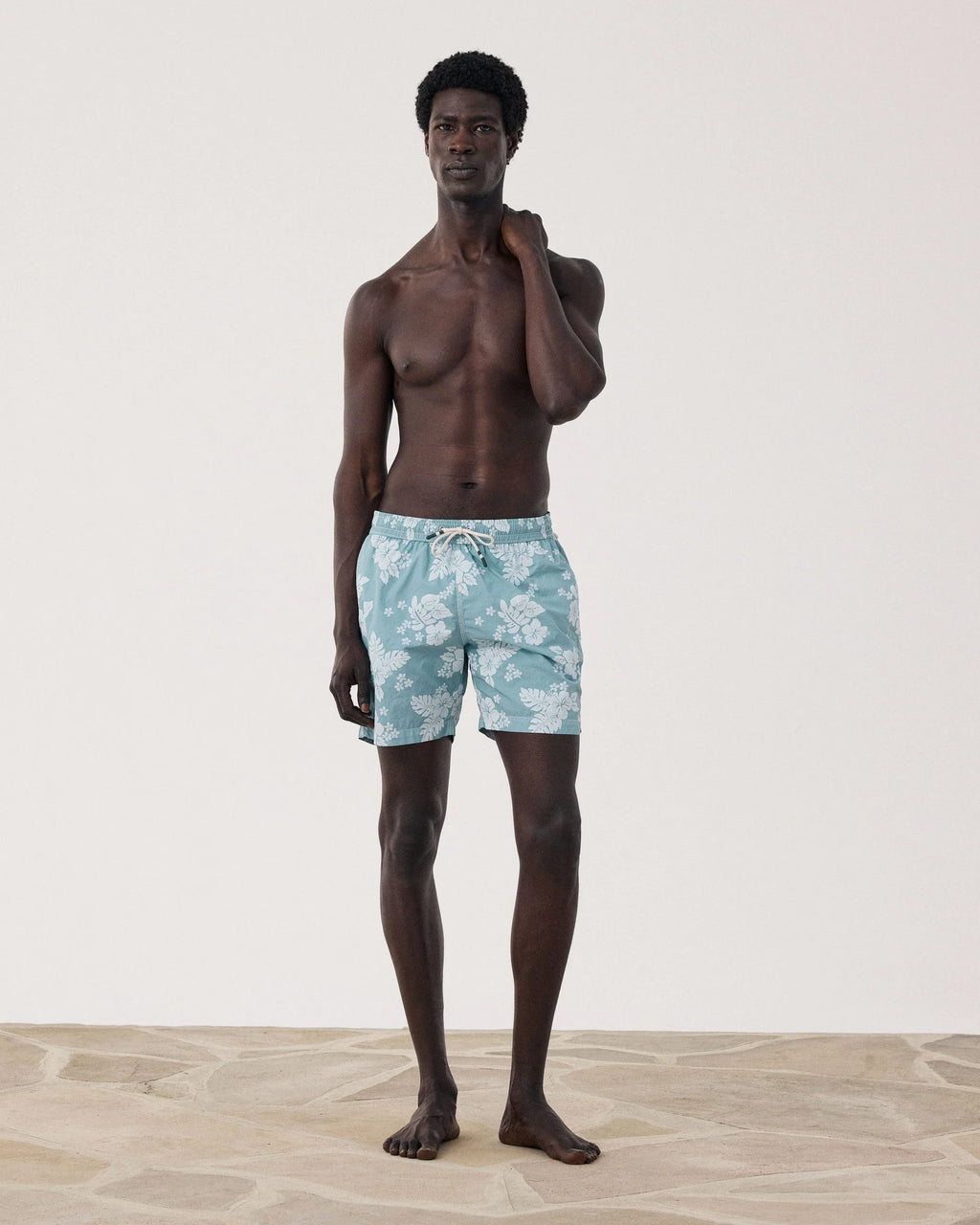 Hartford Mint Green Nylon Swim trunks