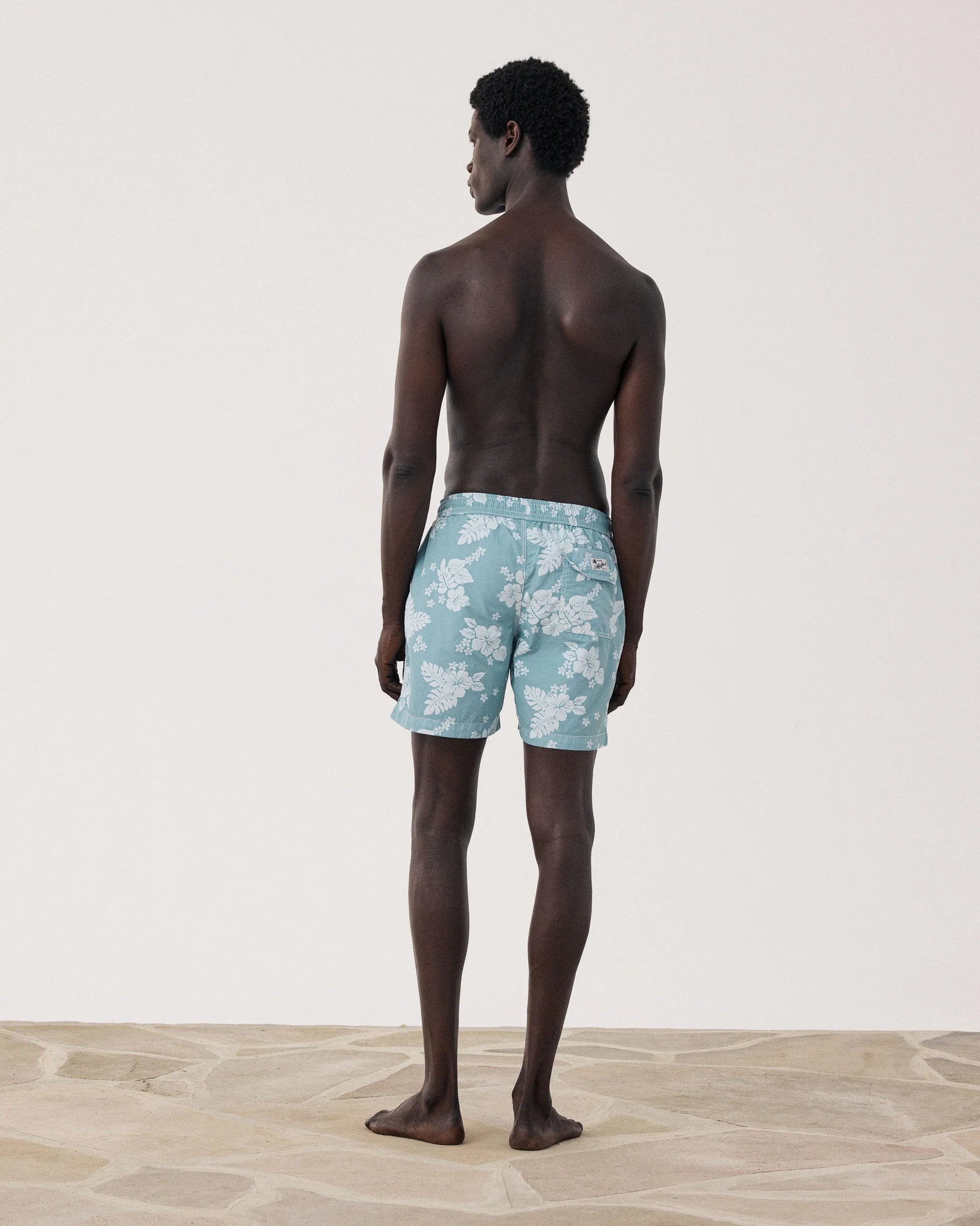 Hartford Mint Green Nylon Swim trunks