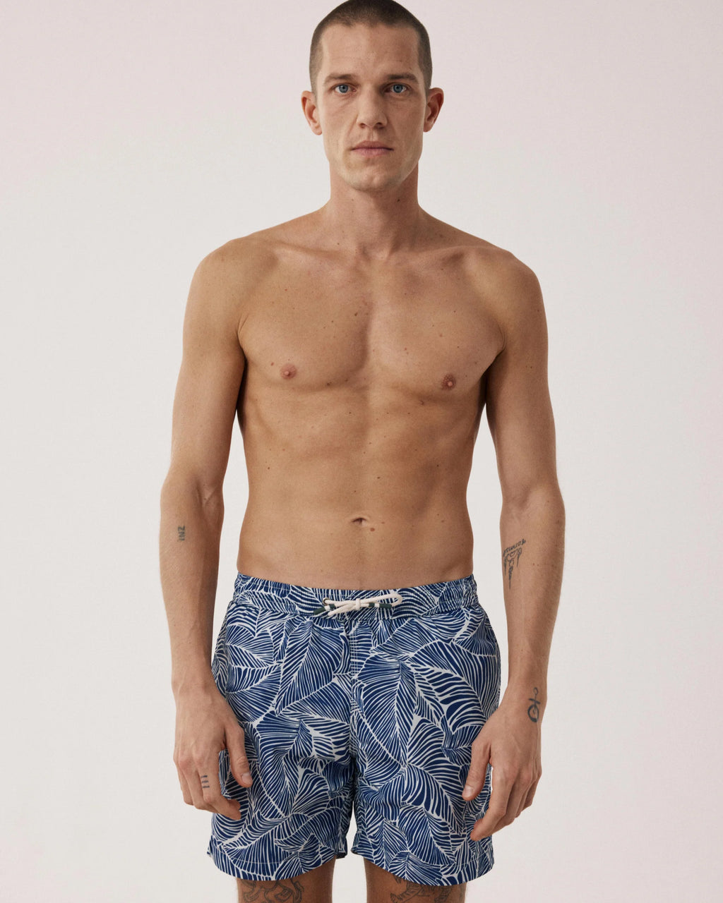 Hartford Men's Blue Nylon Swim trunks