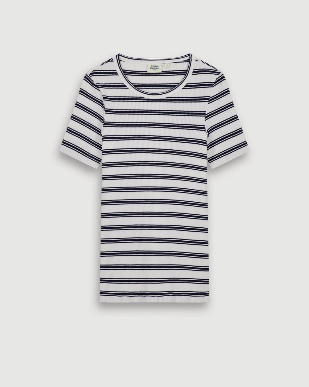 Hartford Telopea T-shirt - Navy & Ecru