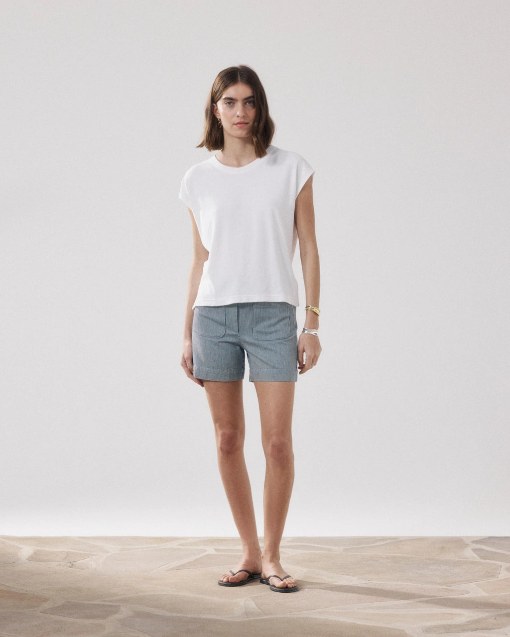 Hartford Solene Short - Blue & White