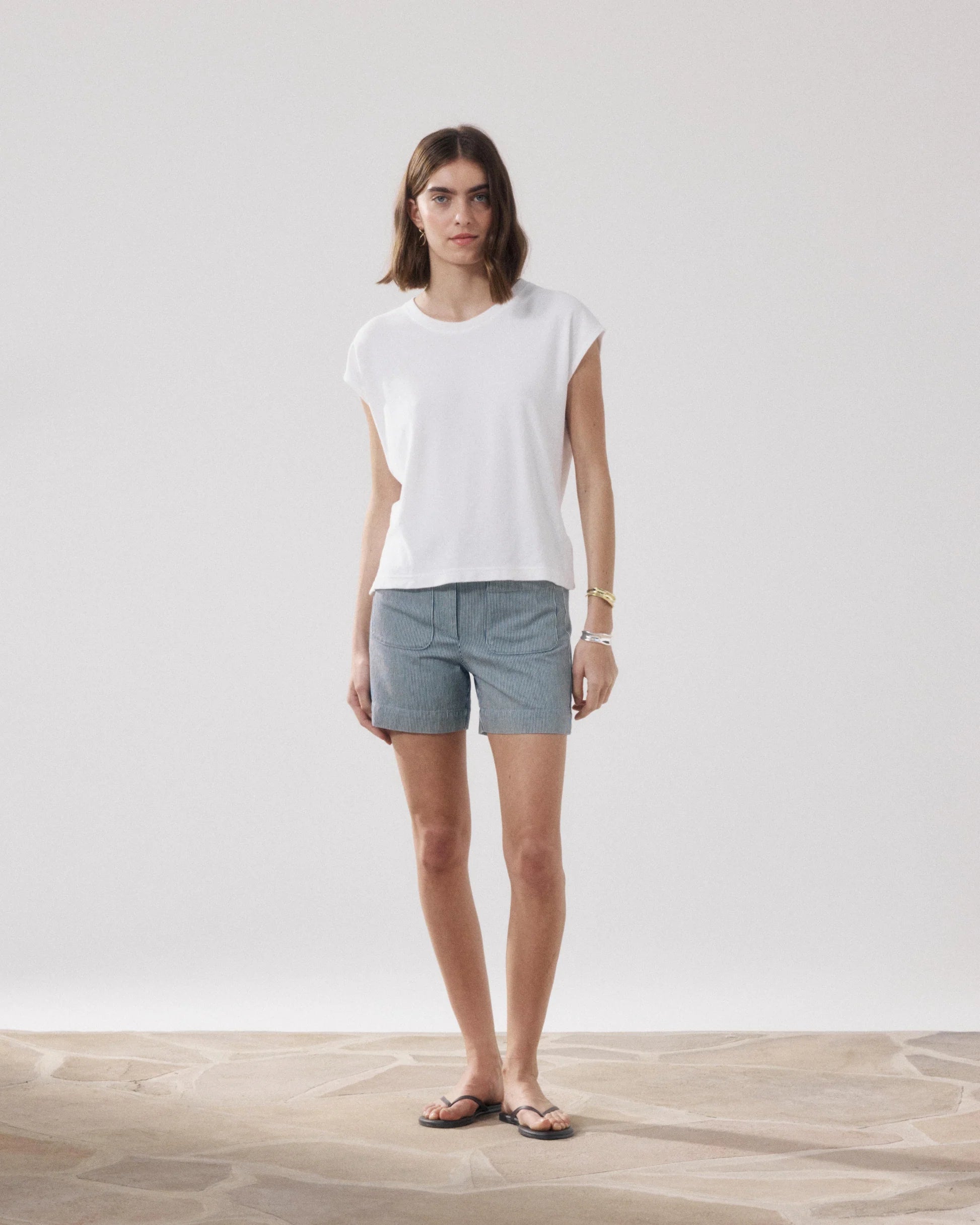Hartford Solene Short - Blue & White