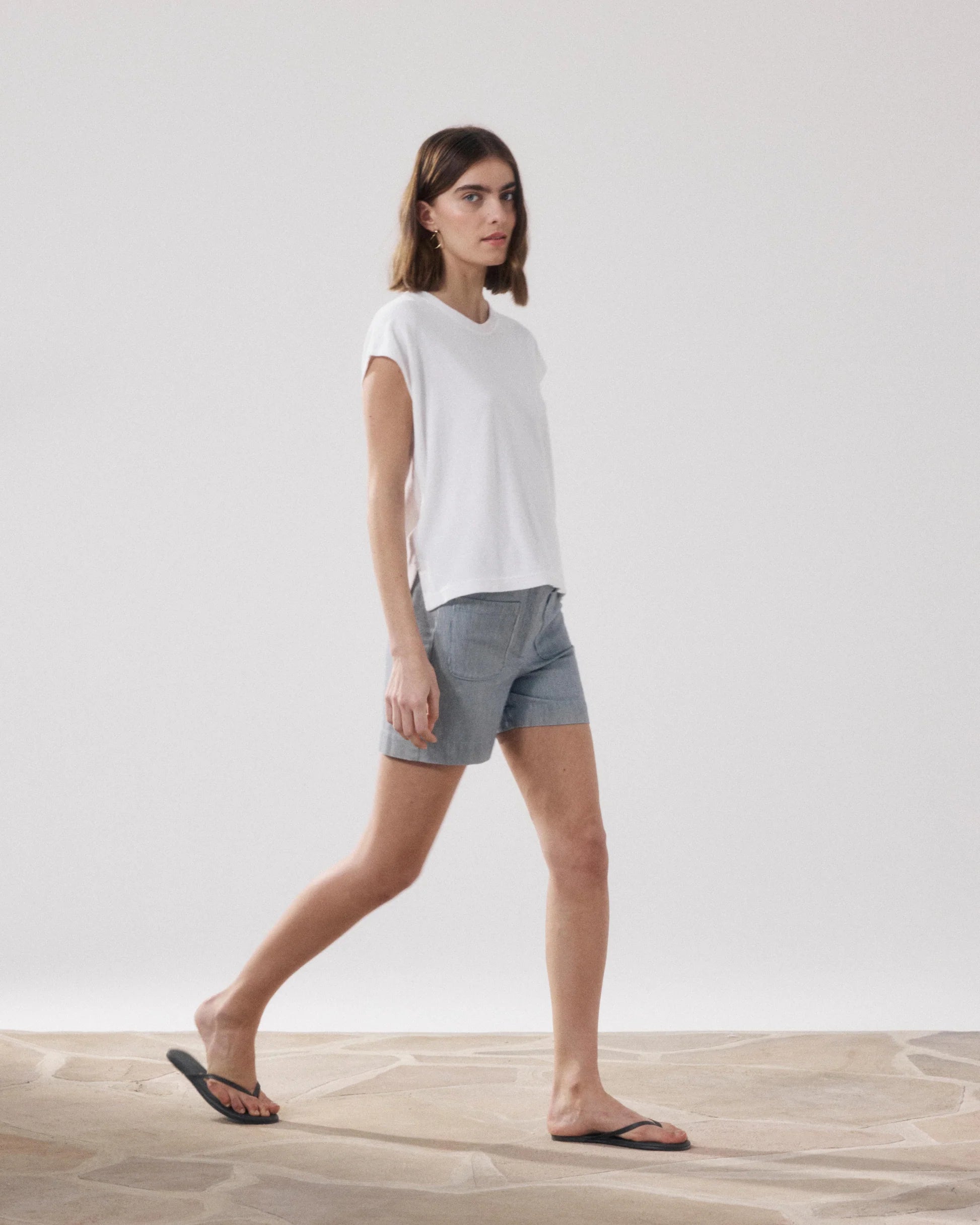 Hartford Solene Short - Blue & White