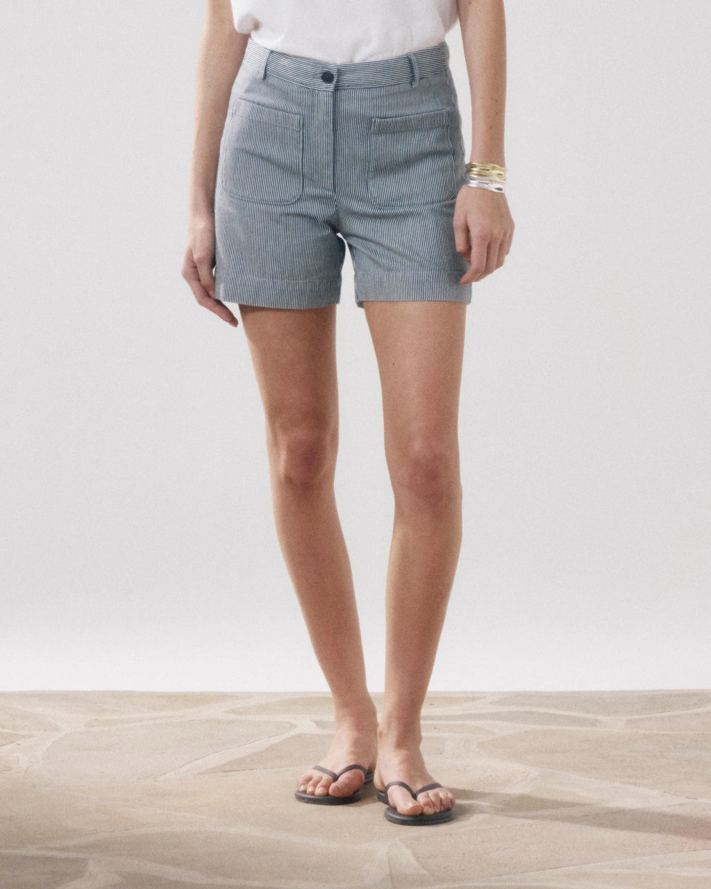 Hartford Solene Short - Blue & White