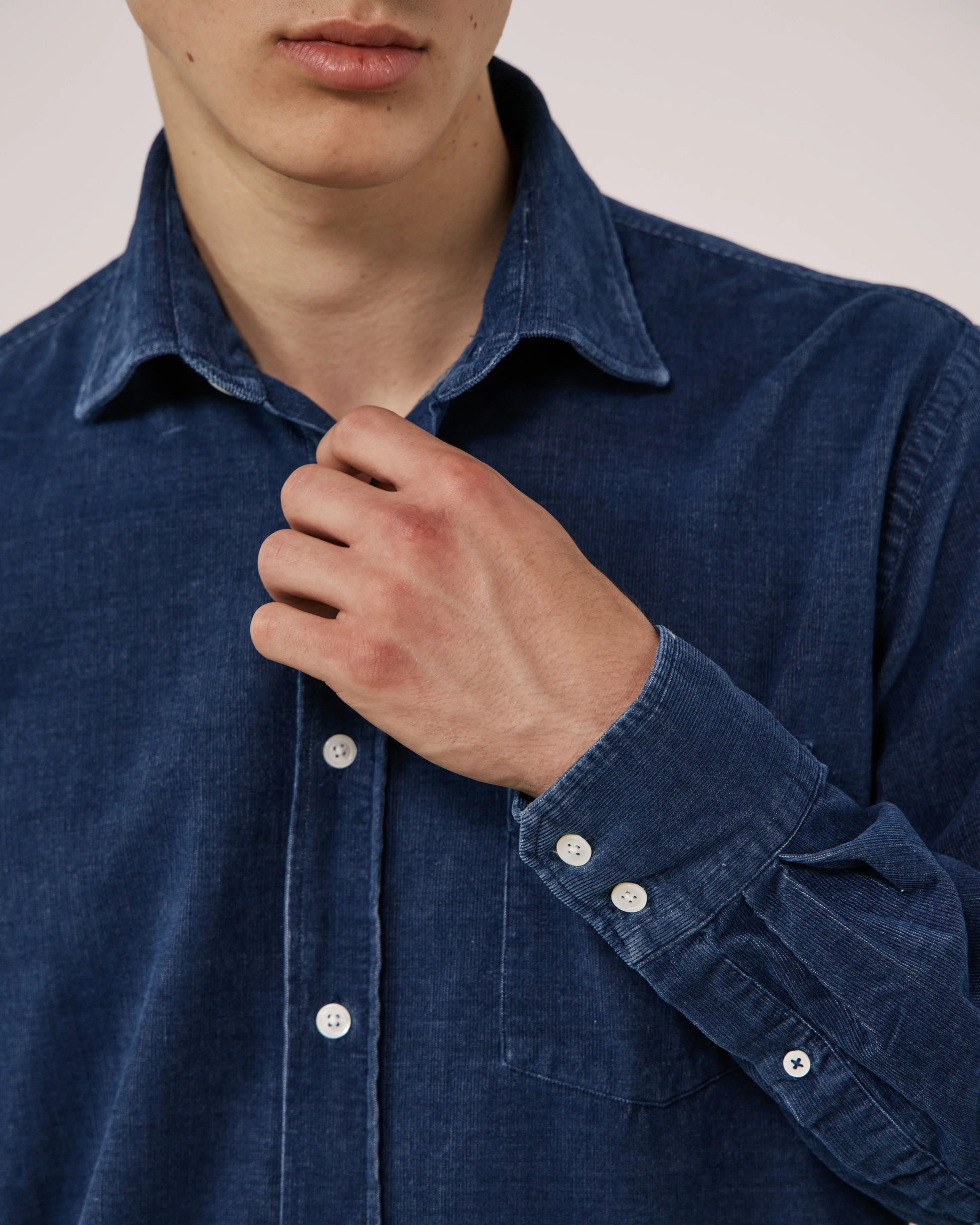Hartford Paul Shirt - Indigo Corduroy