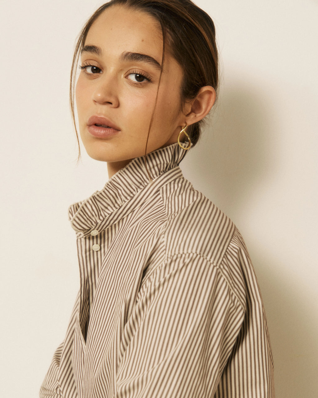 Hartford Chana Shirt - Brown Stripes