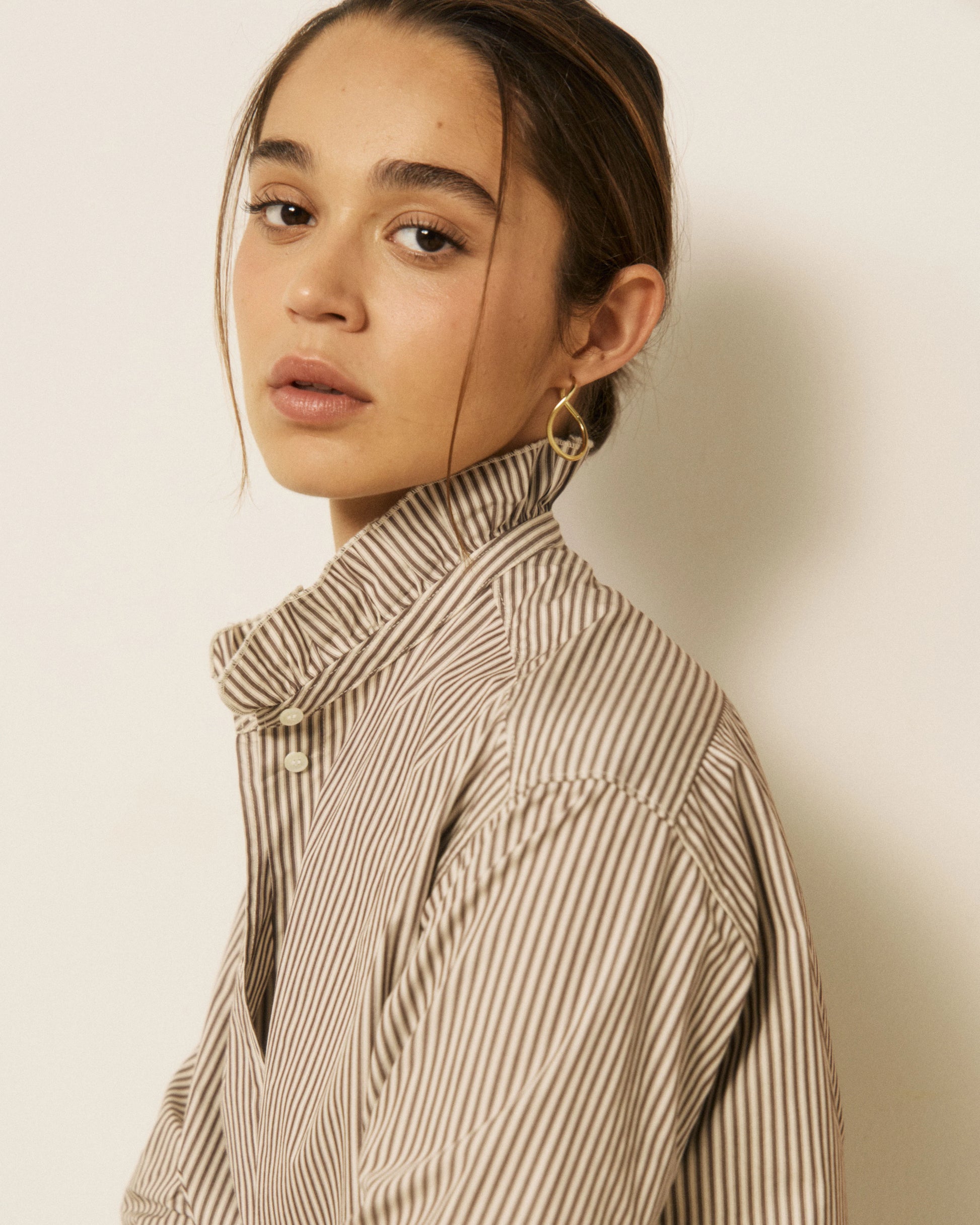 Hartford Chana Shirt - Brown Stripes
