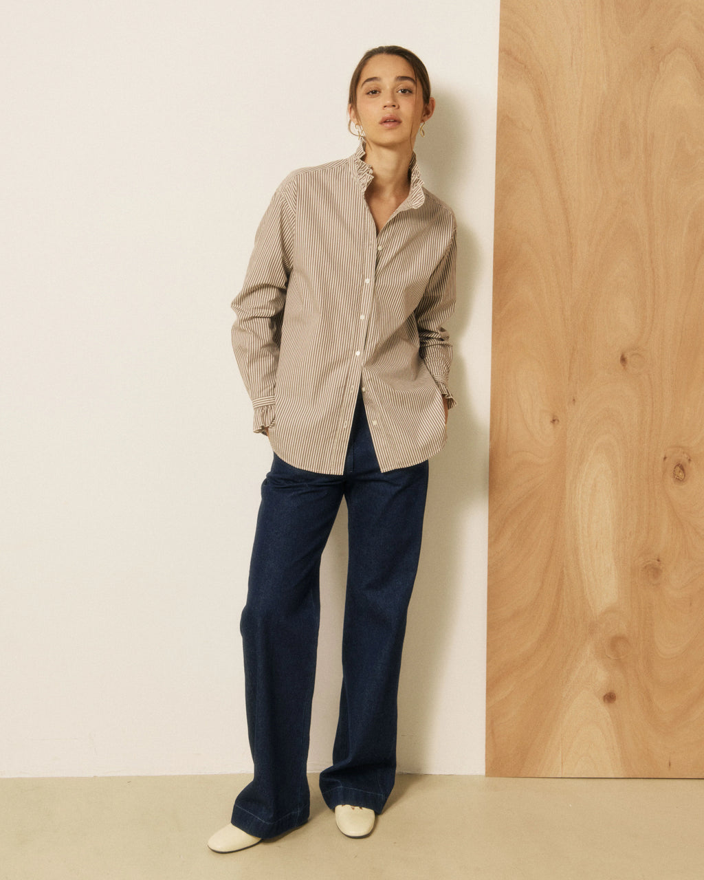 Hartford Chana Shirt - Brown Stripes
