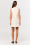 Ganni Striped Taffeta Mini Dress - Egret