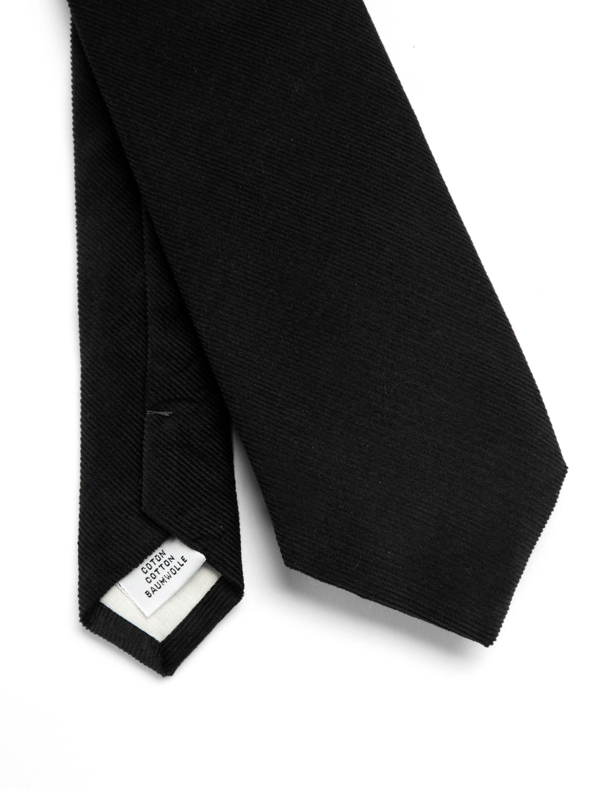 Oliver Spencer Tie Mersey Cord Black