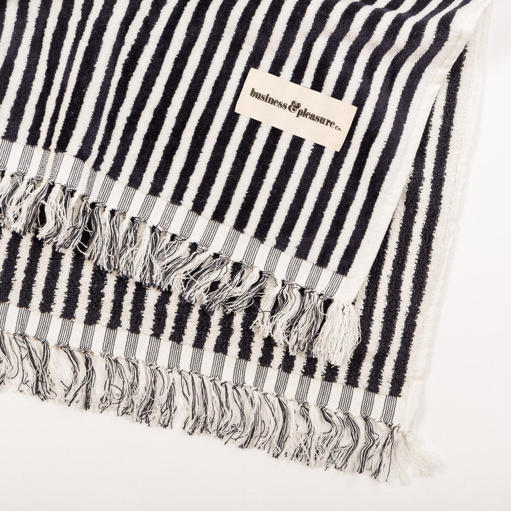 Business & Pleasure Co. The Beach Blanket - Lauren's Navy Stripe