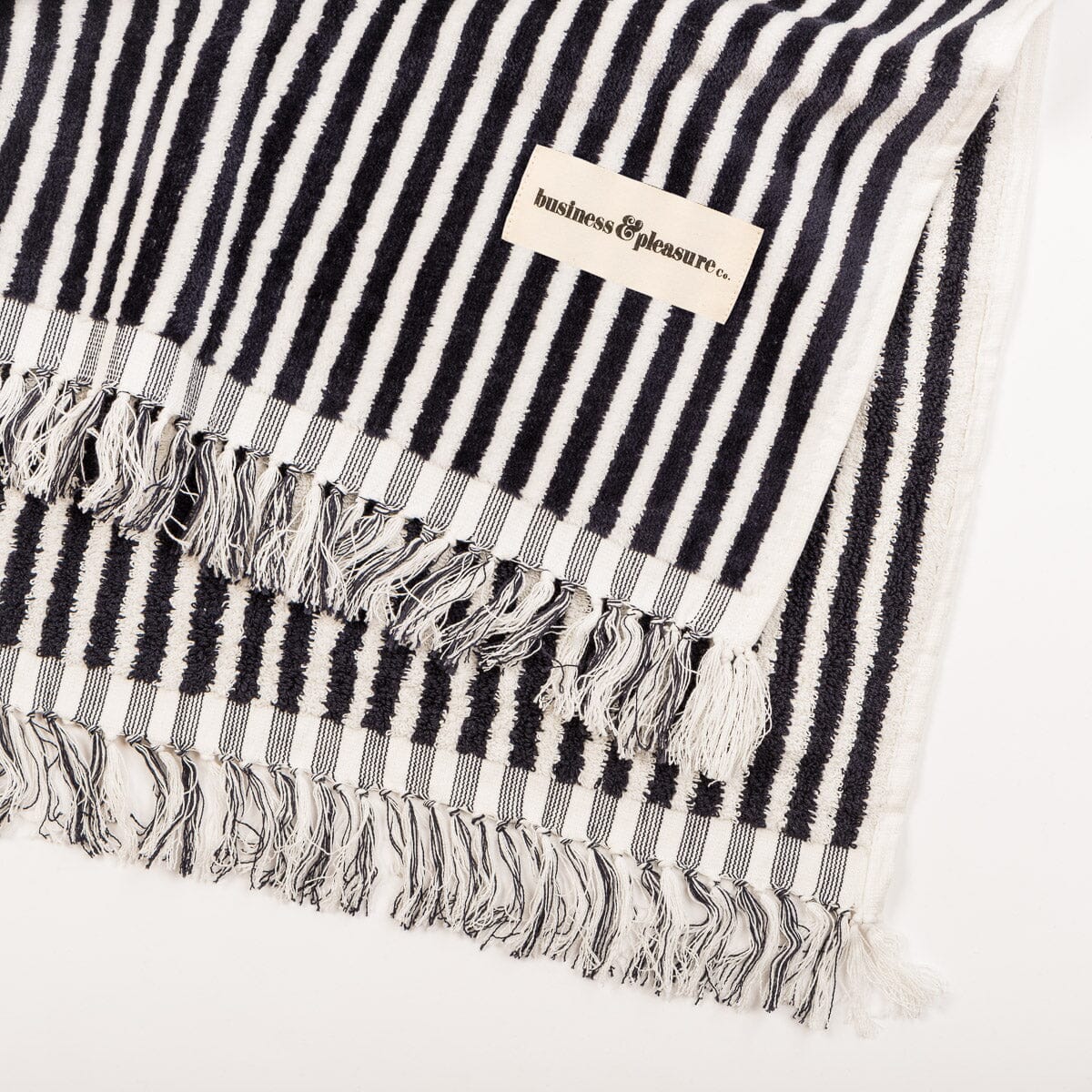 Business & Pleasure Co. The Beach Blanket - Lauren's Navy Stripe