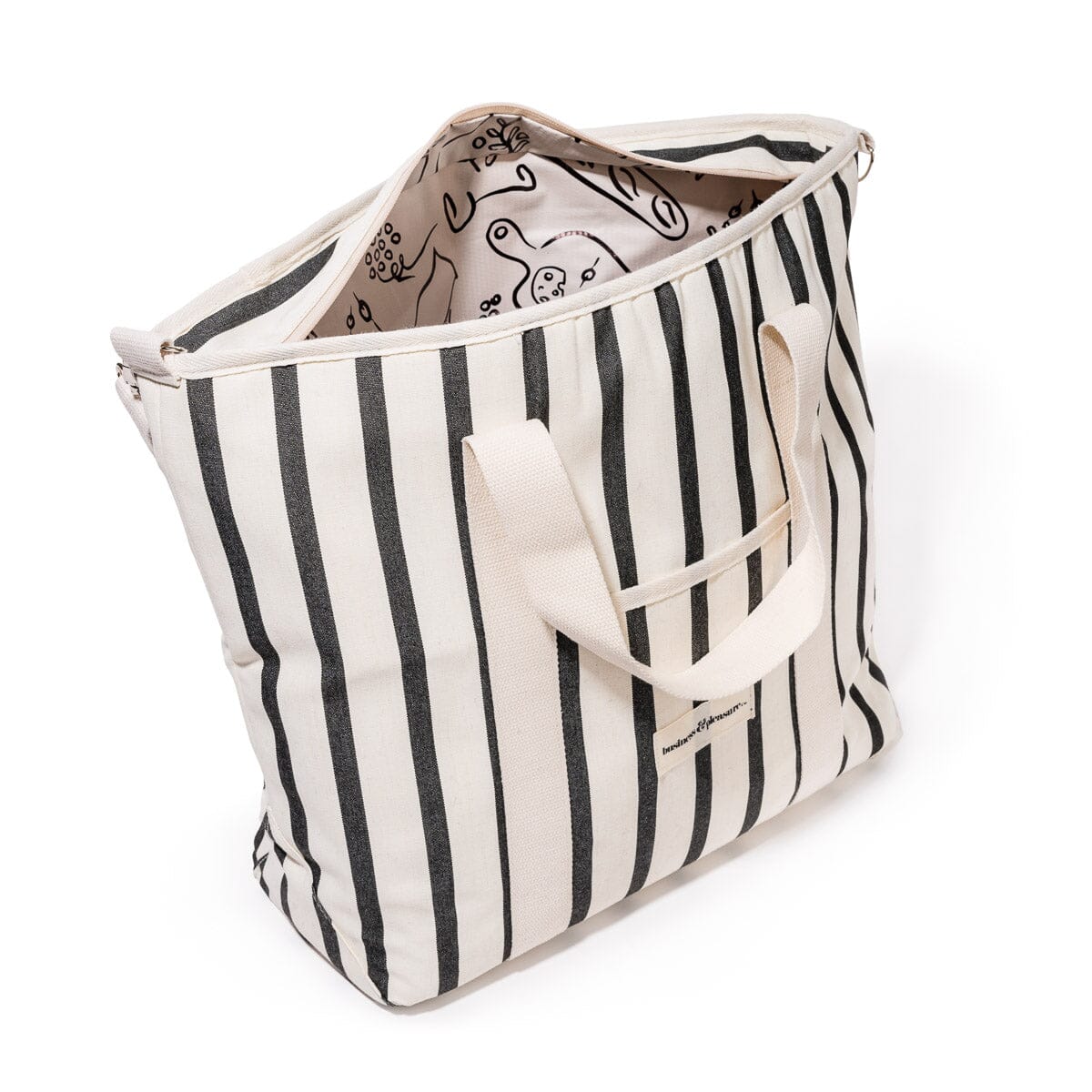 Business & Pleasure Co. The Cooler Tote Bag - Monaco Black Stripe