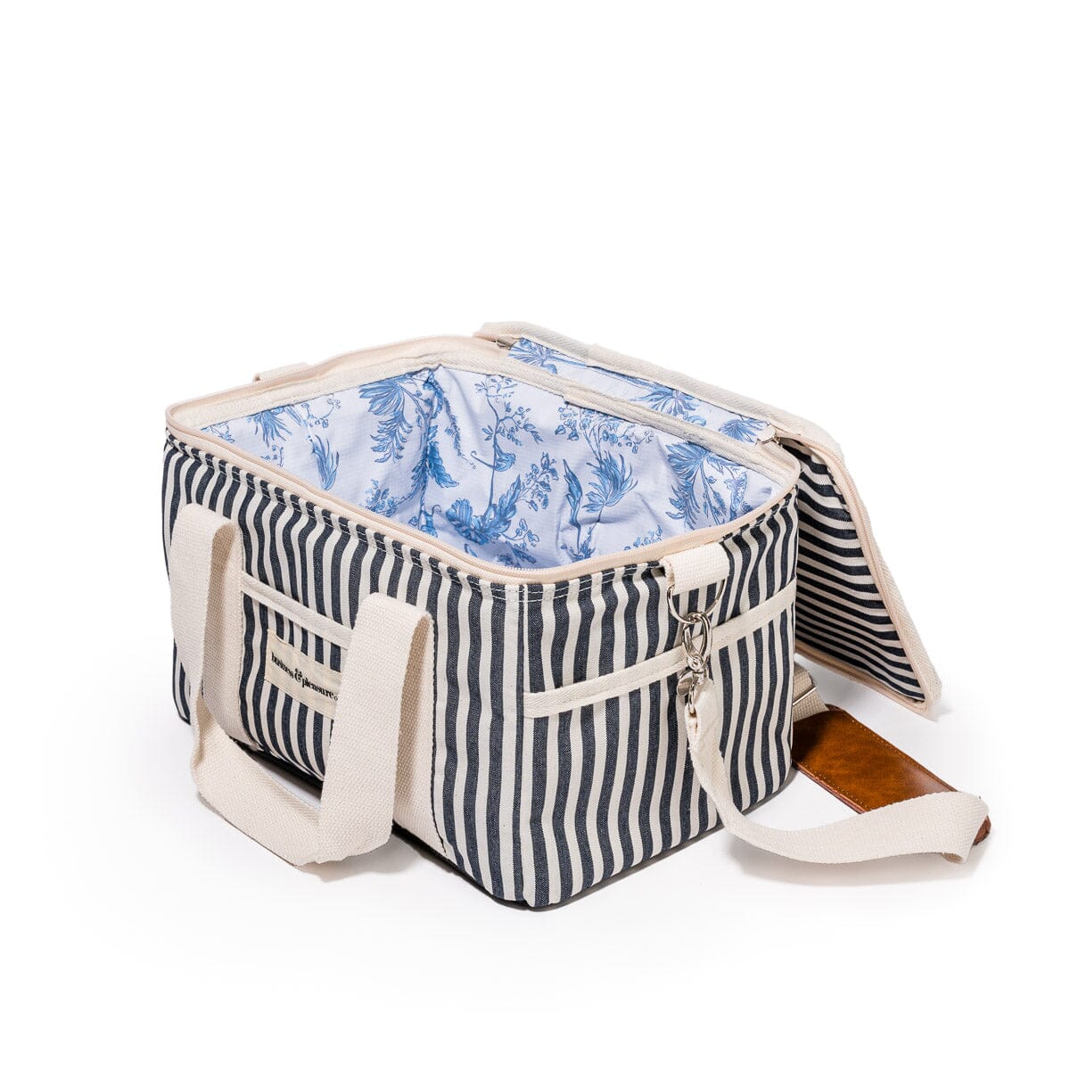 Business & Pleasure Co. The Premium Cooler Bag - Lauren's Navy Stripe