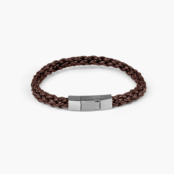 Men's Silver Leather Bracelet, 32.30 Grams at Rs 5390/piece in Jaipur | ID:  21495009988