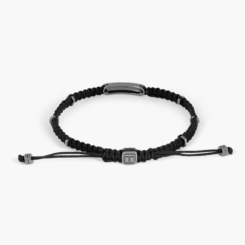 Tateossian Baton Macrame Bracelet With Ruby