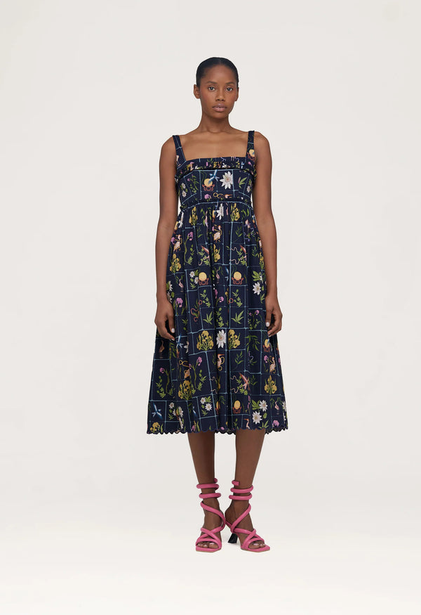 Agua by Agua Bendita Barbara Paraiso Cotton Midi Dress