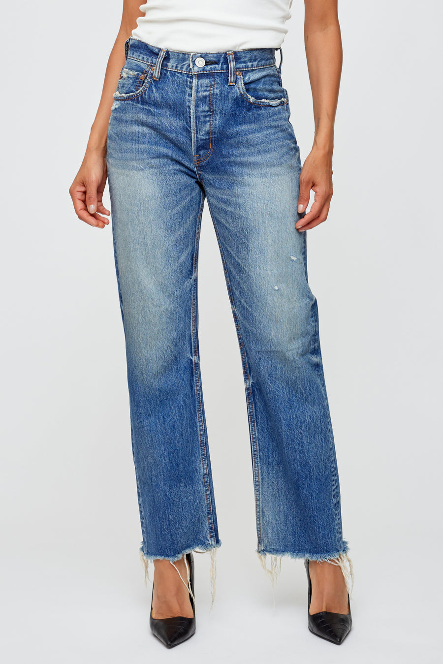 Moussy Ridgecrest Wide Straight Jean