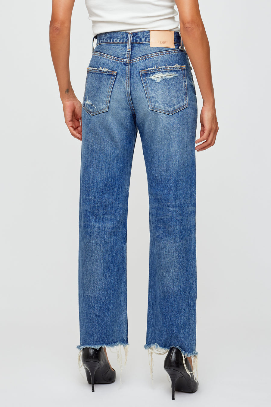 Moussy Ridgecrest Wide Straight Jean