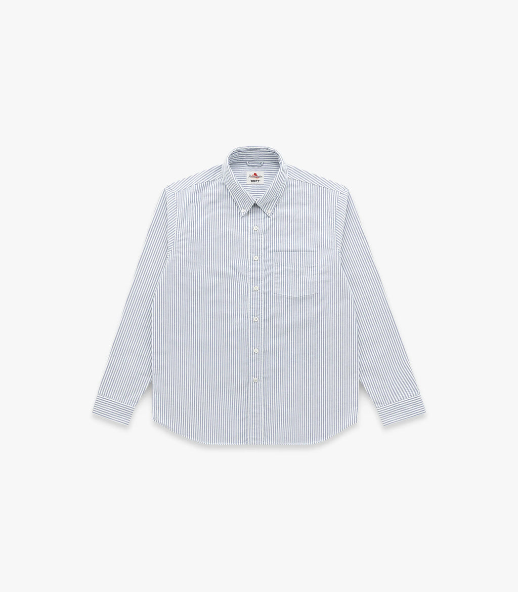 Knickerbocker "Beefy" Cotton Oxford - Navy Stripe