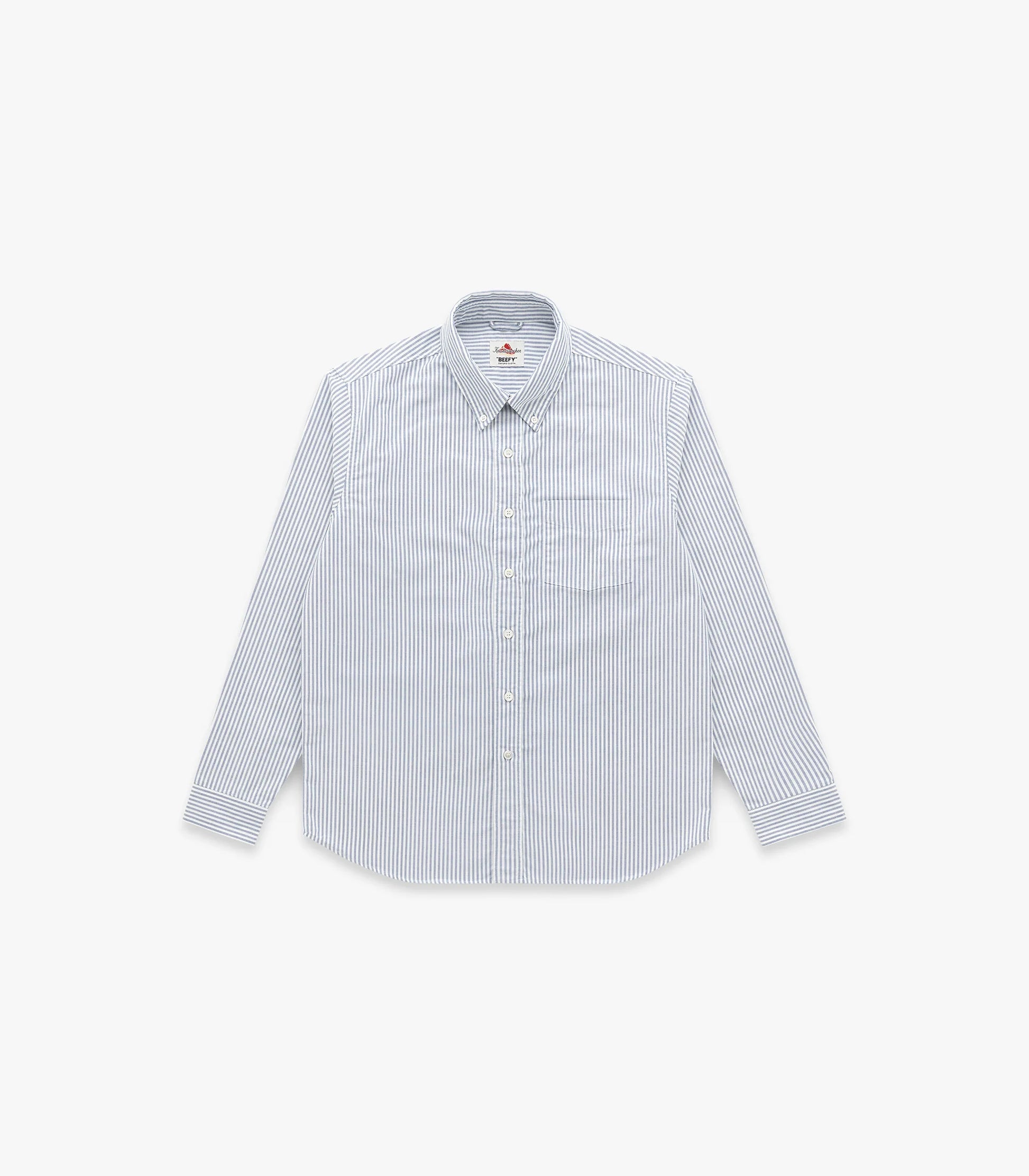 Knickerbocker "Beefy" Cotton Oxford - Navy Stripe