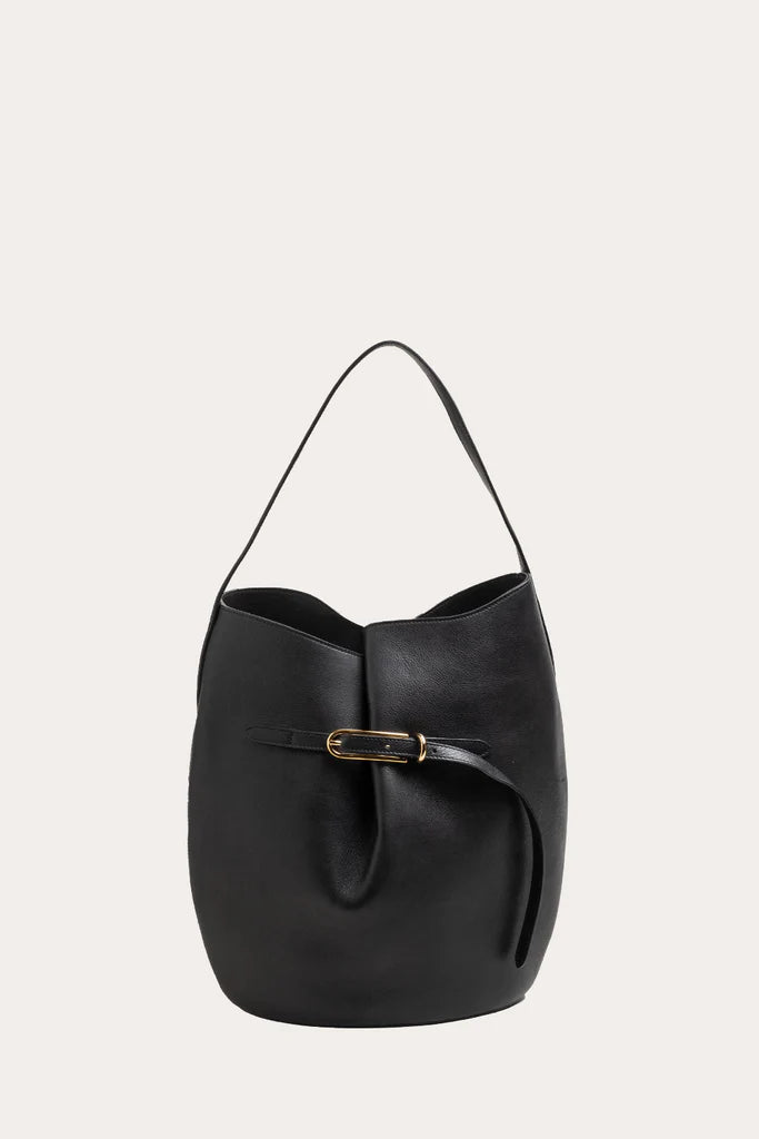 Liffner Belted Bucket Bag Large Black