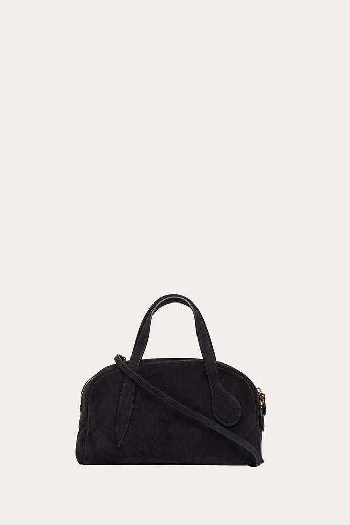 Liffner Bowling Mini Bag Black Suede