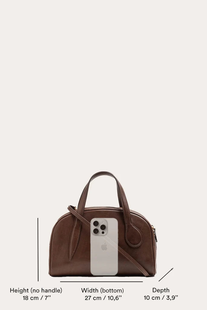 Liffner Bowling Mini Bag Black Suede