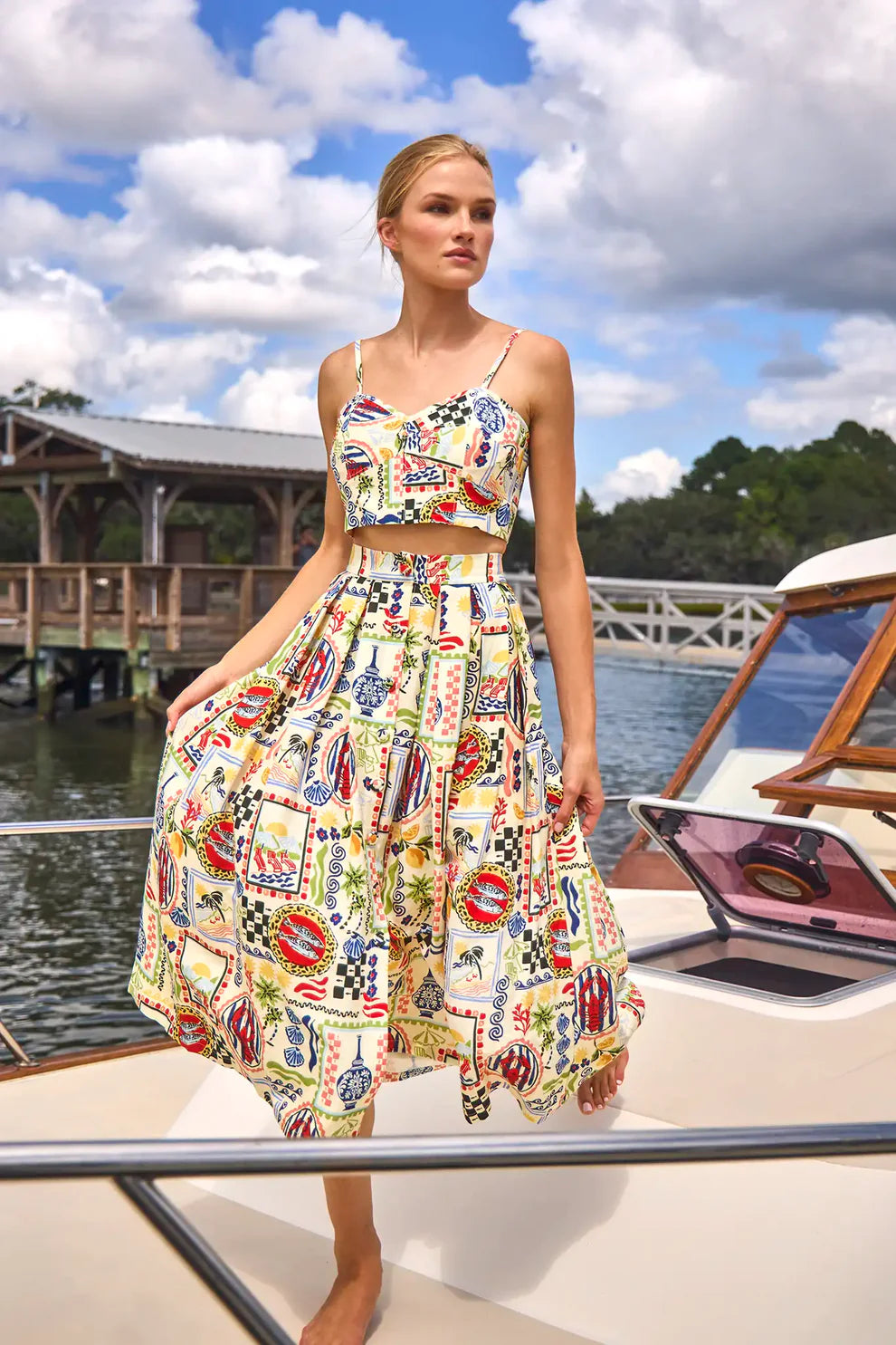 Hunter Bell Eva Skirt - Coastal Conversation