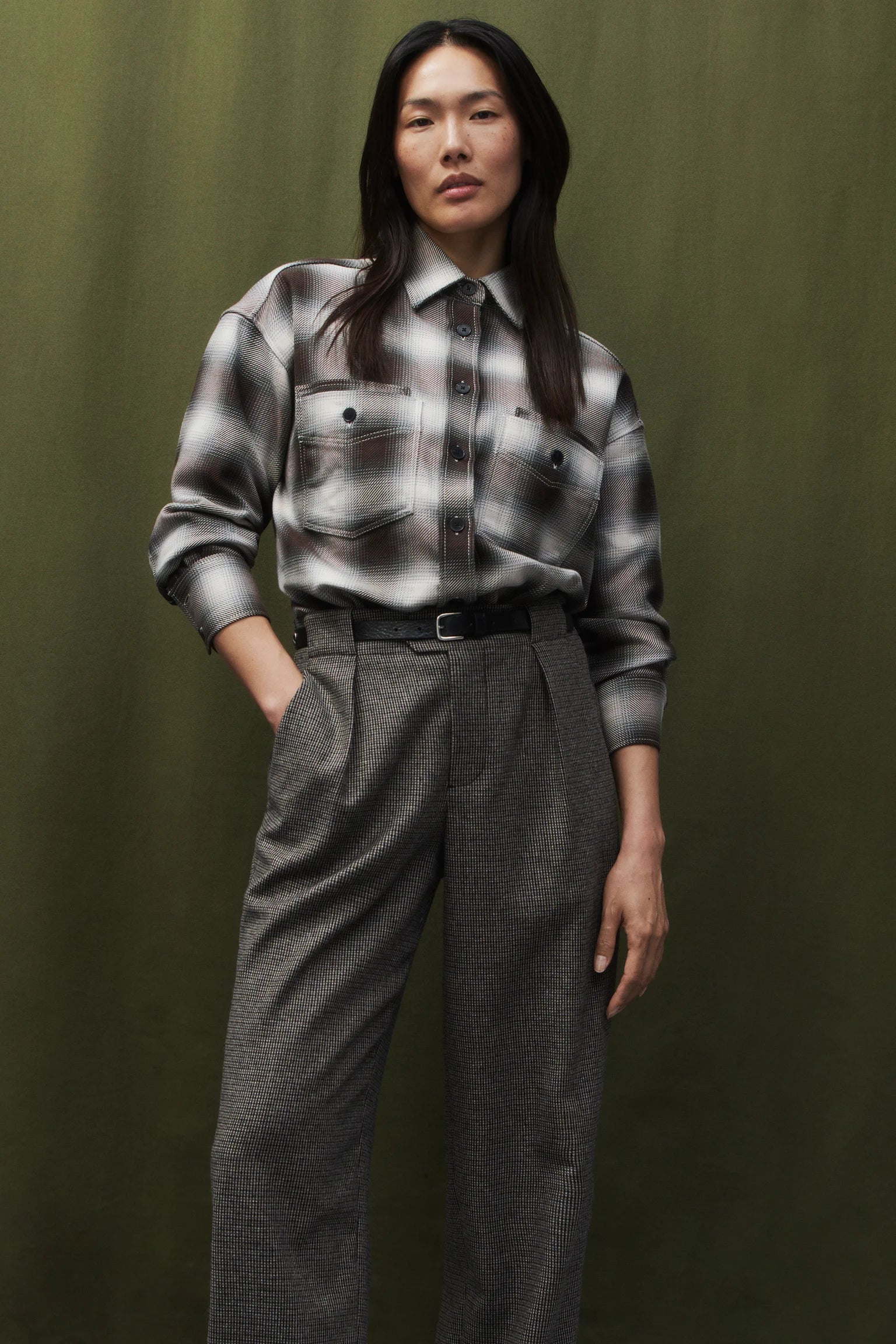 Closed Wide Pants - Mawson - Dark Night