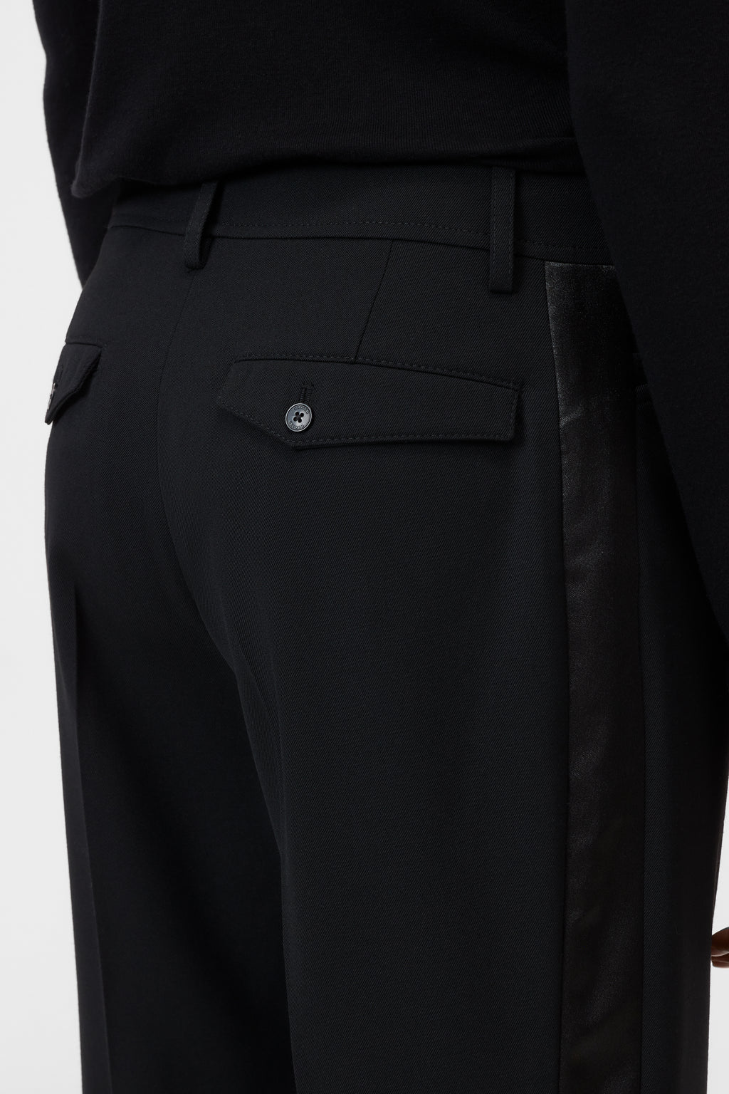 Closed Flared Flye Pants - Black