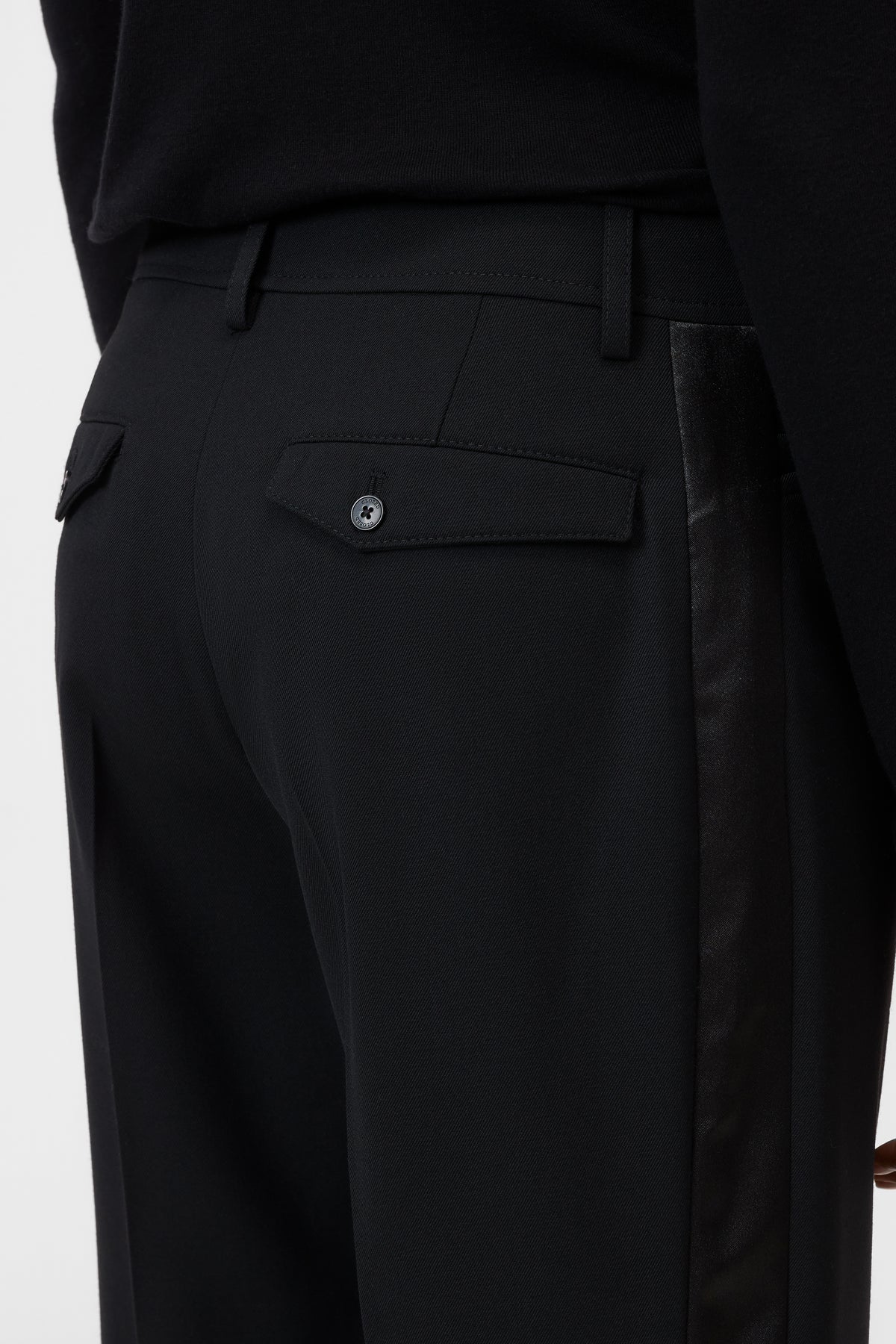 Closed Flared Flye Pants - Black