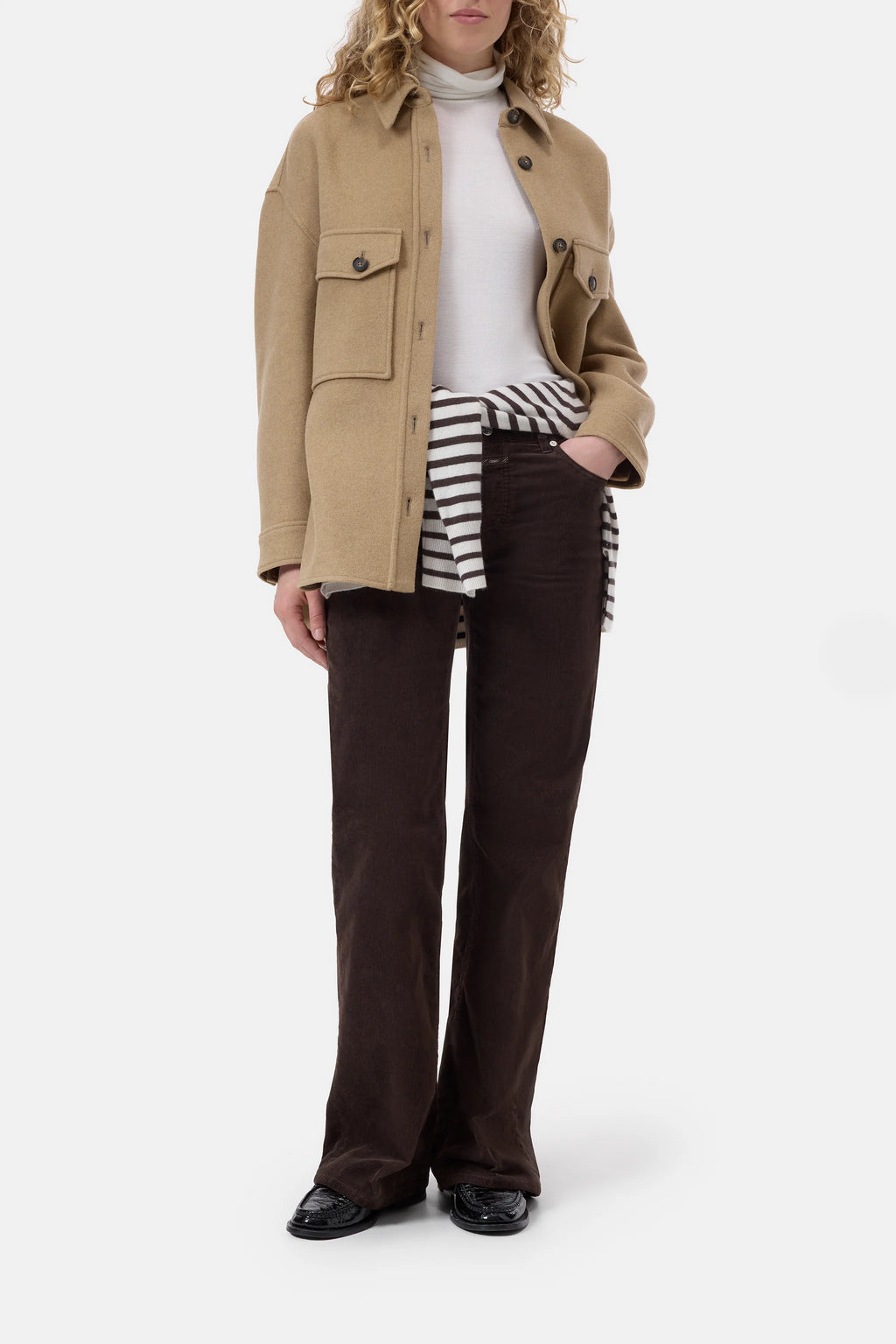Closed Wide Pants - Gillan - Mahagony Brown
