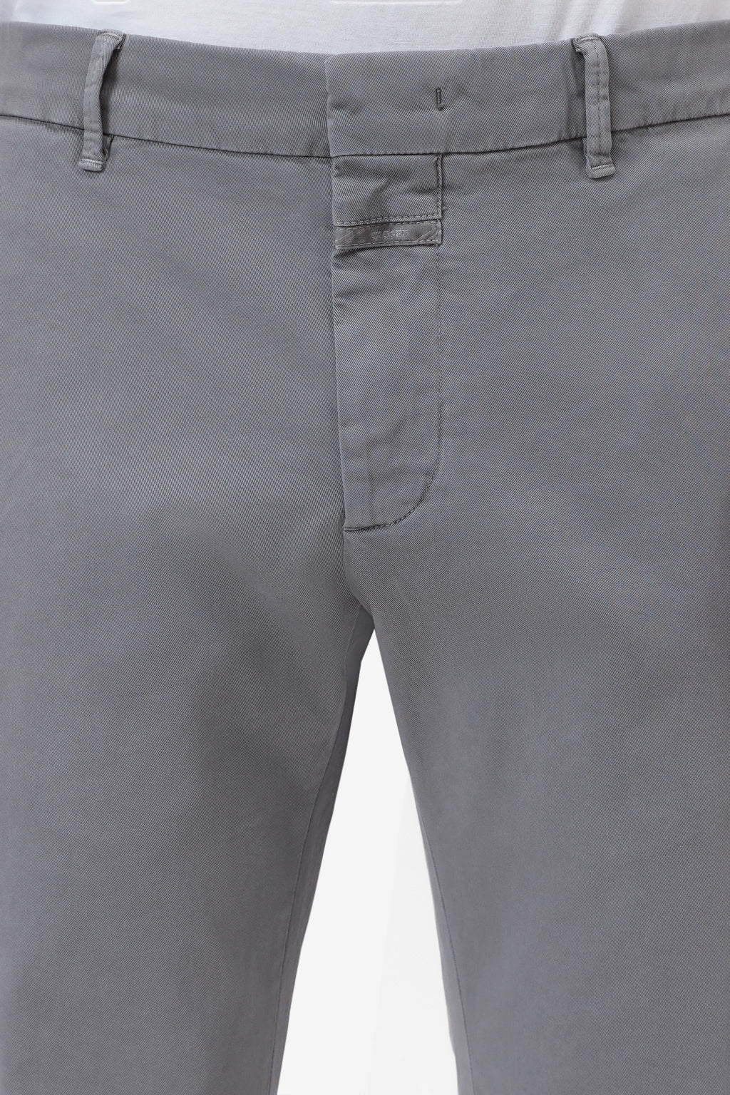 Closed Slim Cotton Pants - Clifton True - Mushroom Grey