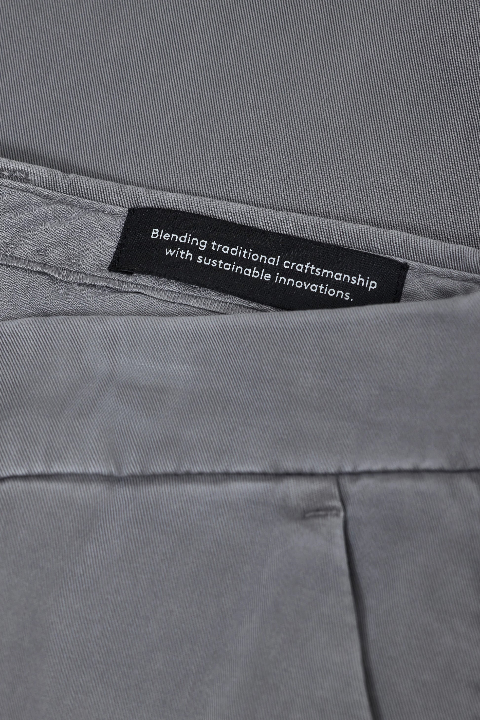 Closed Slim Cotton Pants - Clifton True - Mushroom Grey