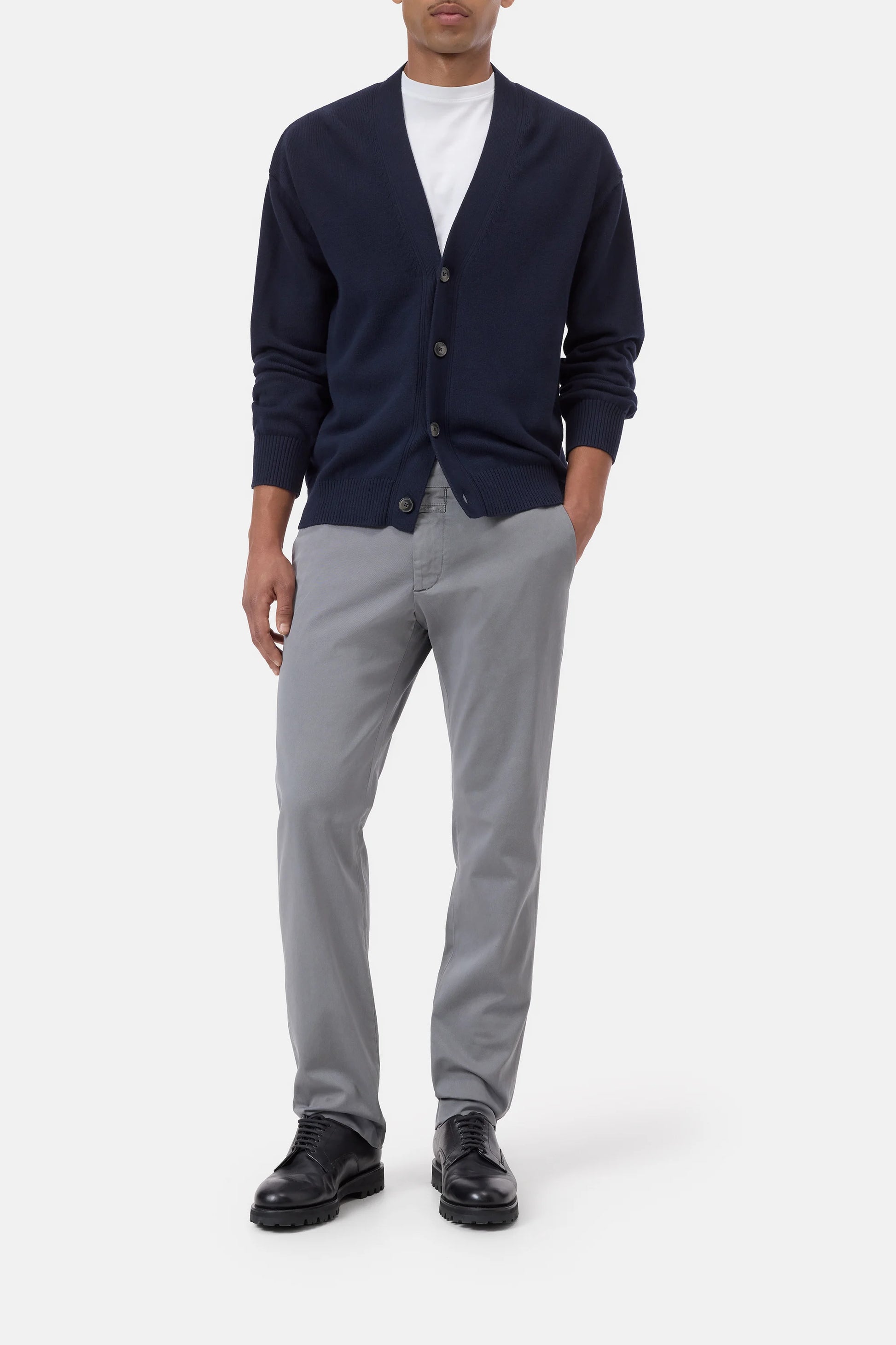 Closed Slim Cotton Pants - Clifton True - Mushroom Grey