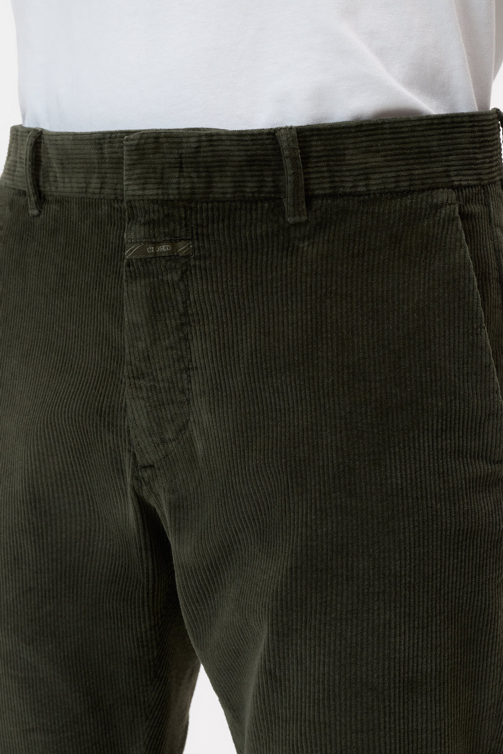 Closed Slim Corduroy Pants - Clifton True - Dark Olive Green