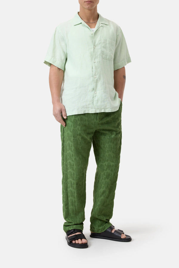 Closed Linen Shirt - Bud Green