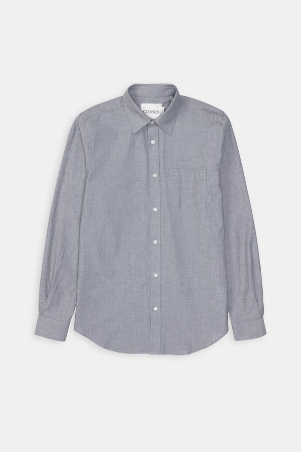 CLOSED Classic Cotton Shirt - Gray Melange