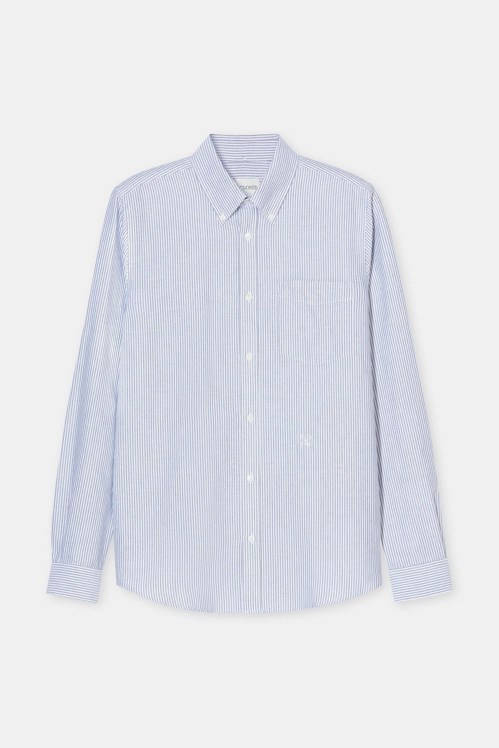 Closed Button-Down - Dark Night Stripe