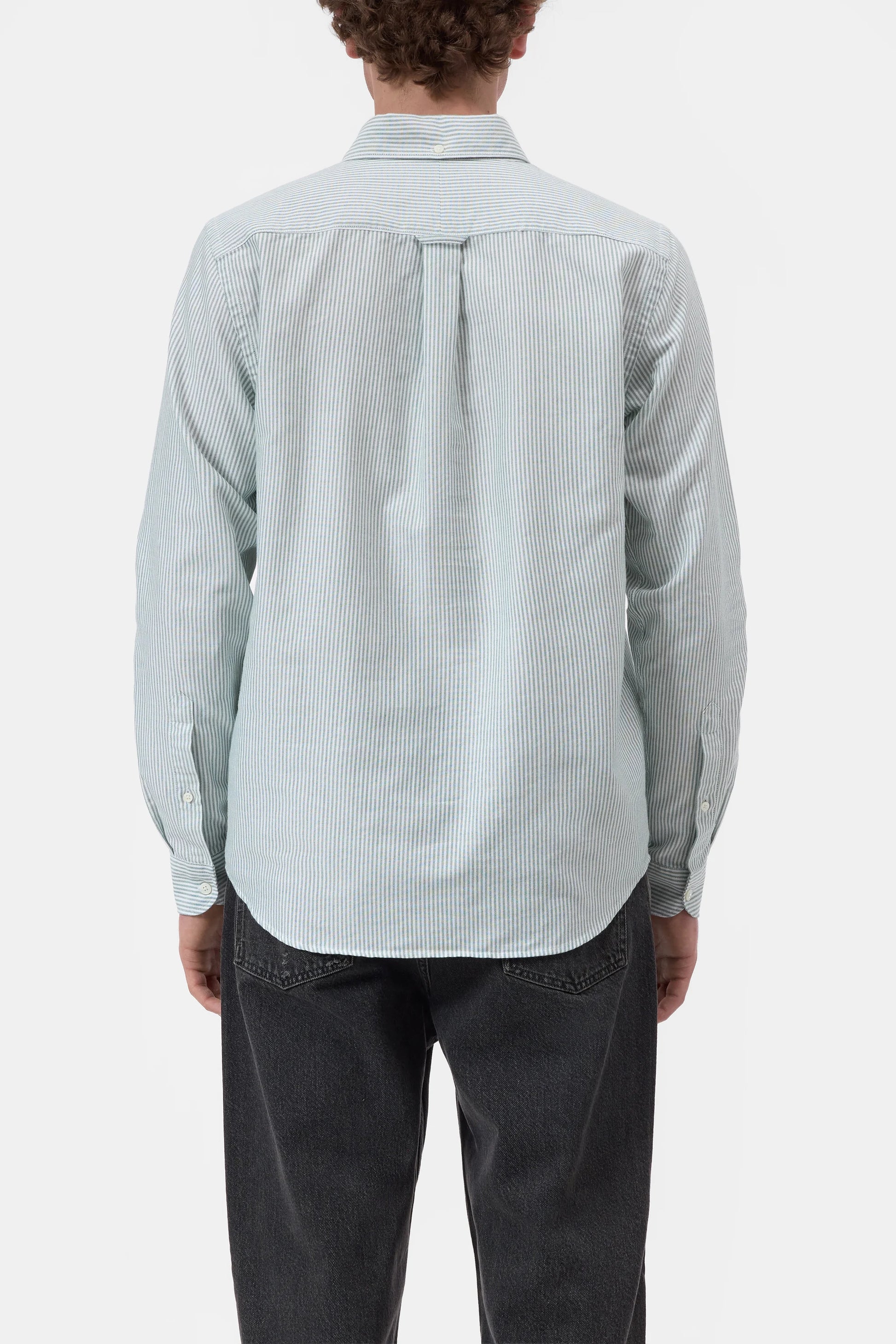 Closed Striped Button-Down Shirt - Dark Olive
