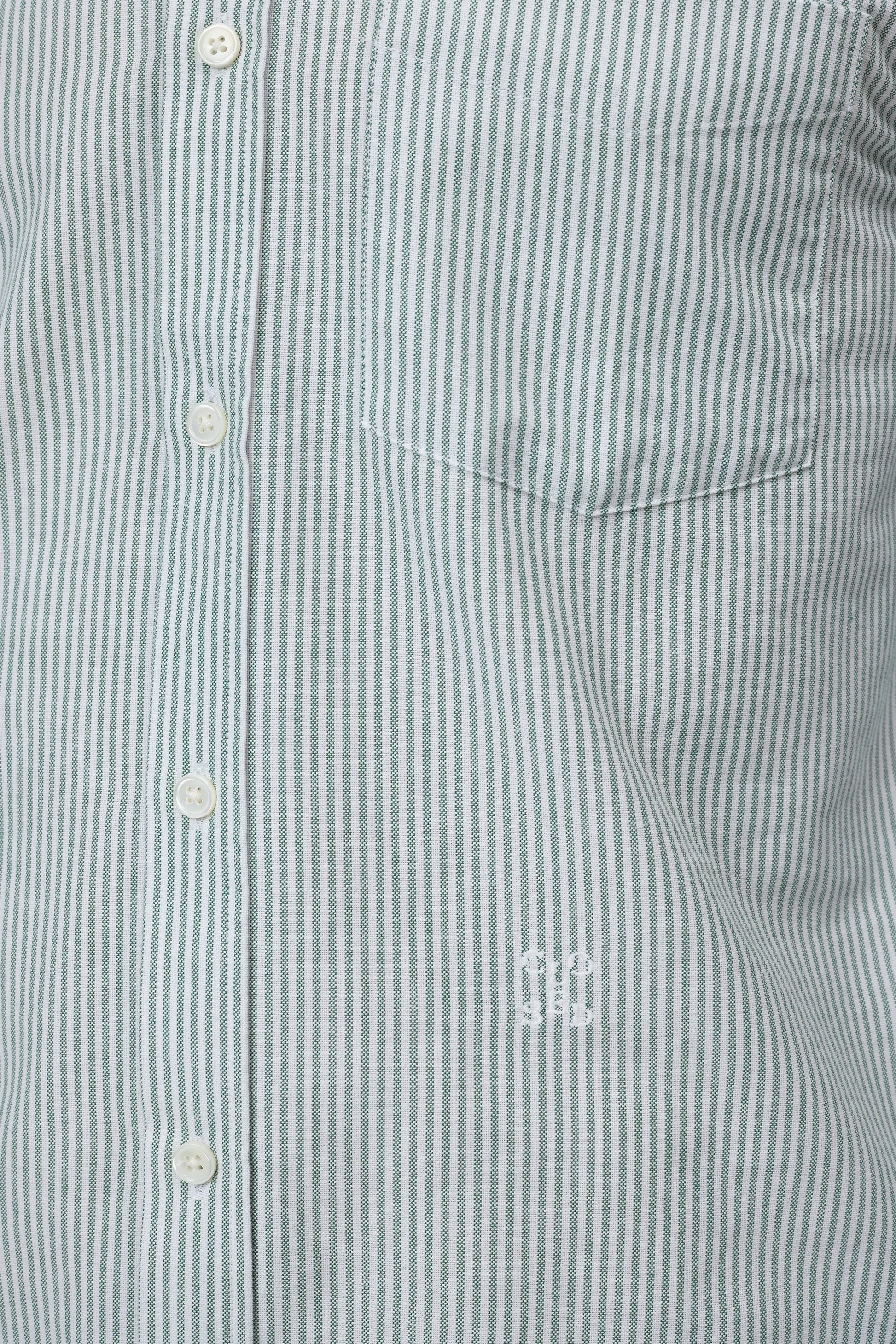 Closed Striped Button-Down Shirt - Dark Olive