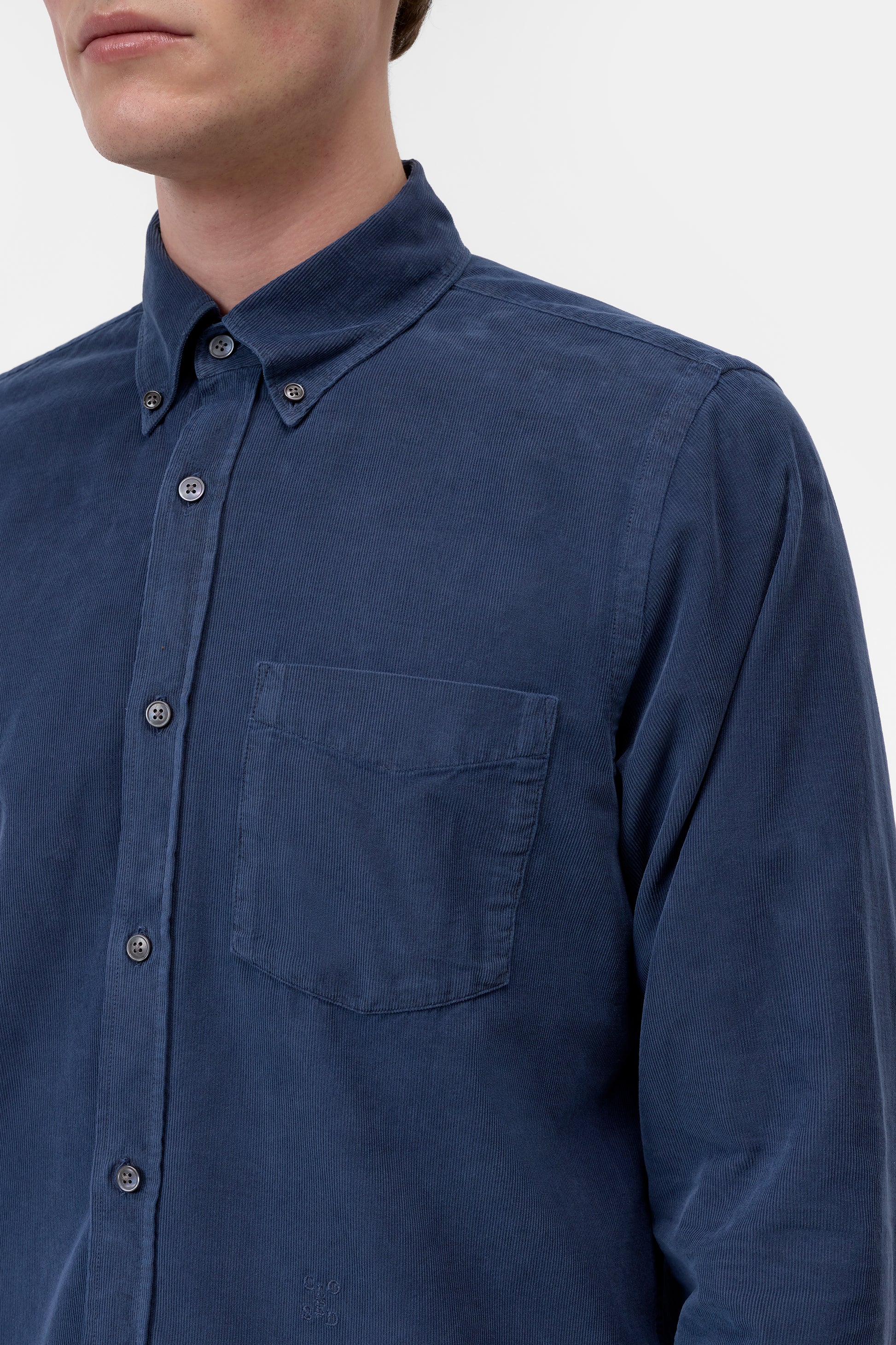 Closed Corduroy Button-Down Shirt - Dark Navy