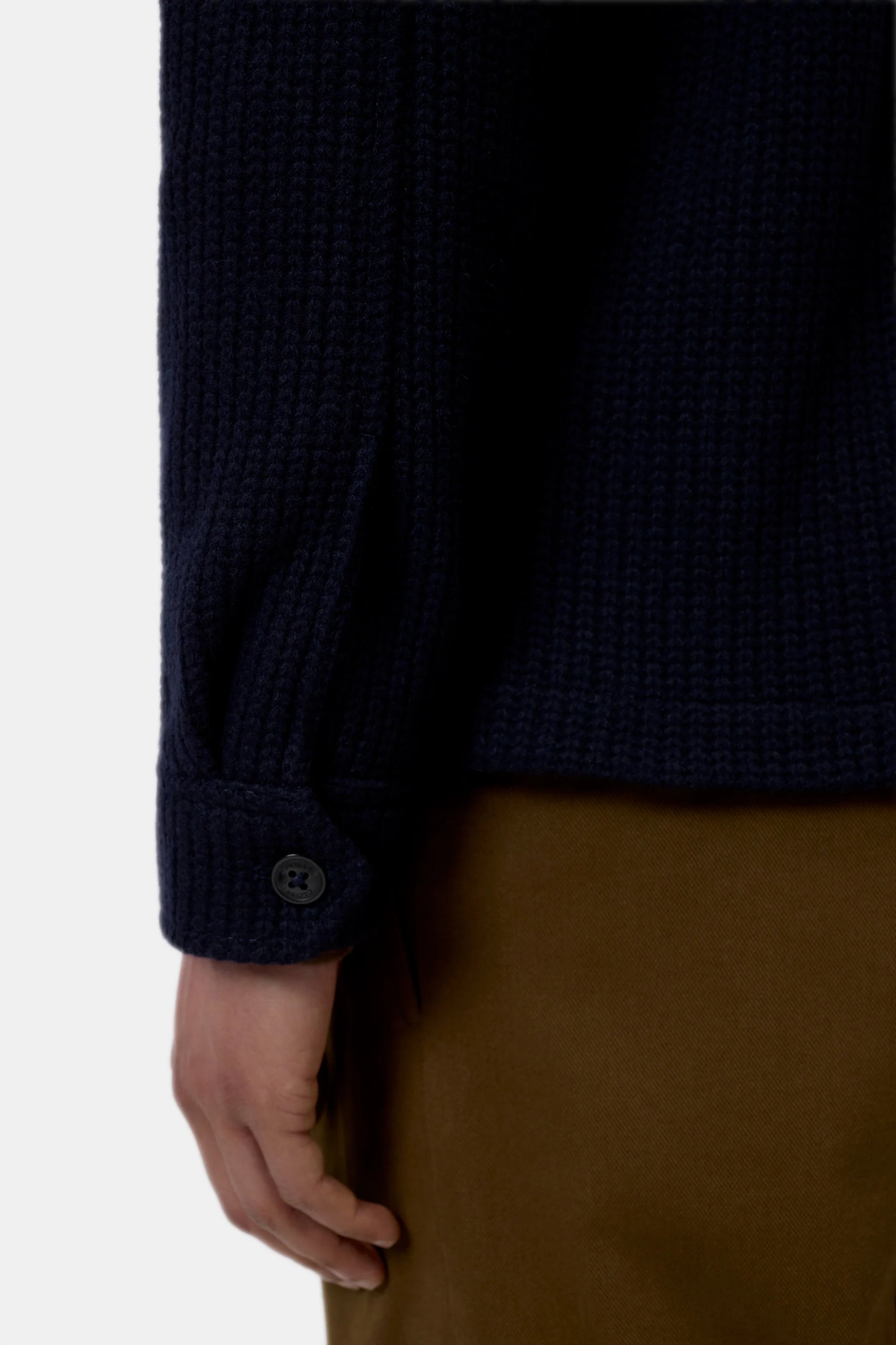Closed Knit Overshirt With Zip - Dark Night