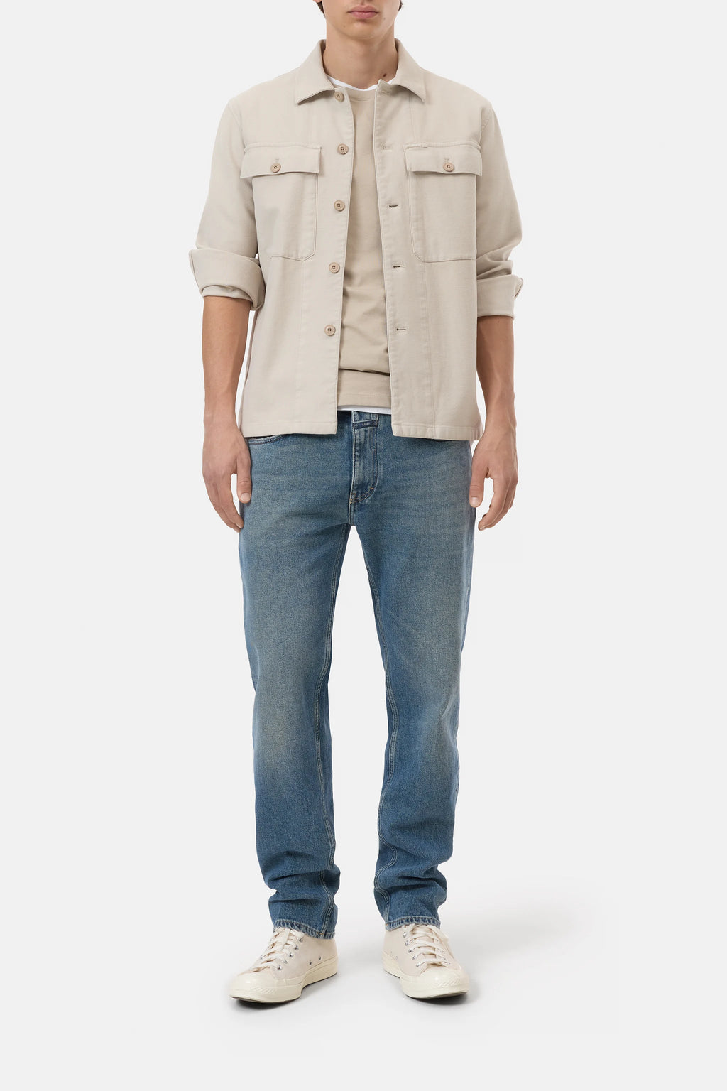 Closed Baumwoll-Overshirt- Silt Grey