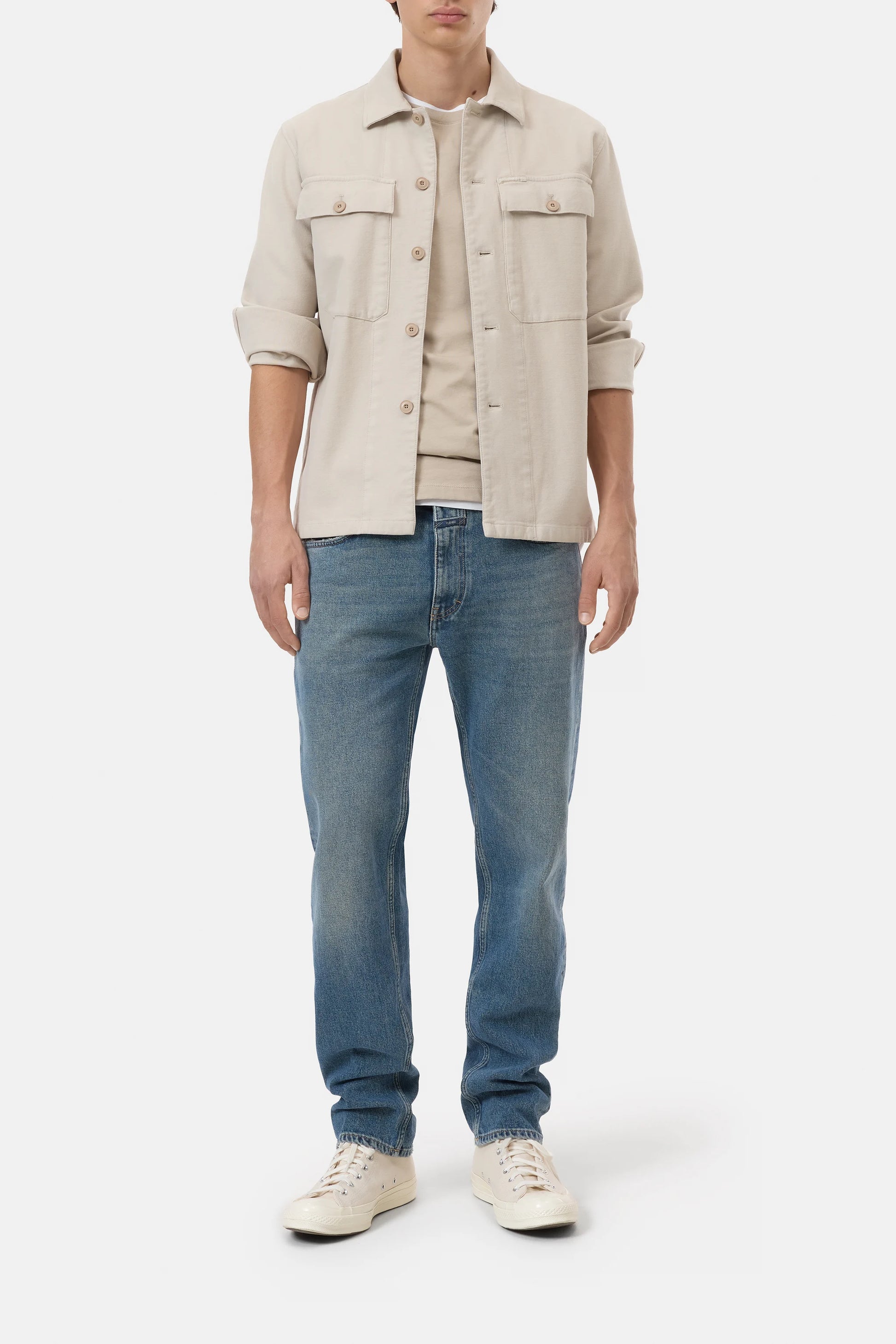 Closed Baumwoll-Overshirt- Silt Grey